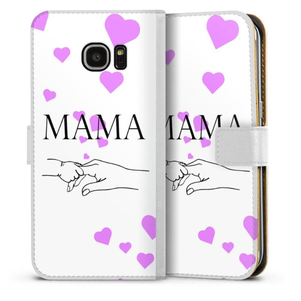 DeinDesign Handyhülle Muttertag Mama Familie Muttertag-Mama und kinder, Samsung Galaxy S7 Edge Hülle Handy Flip Case Wallet Cover