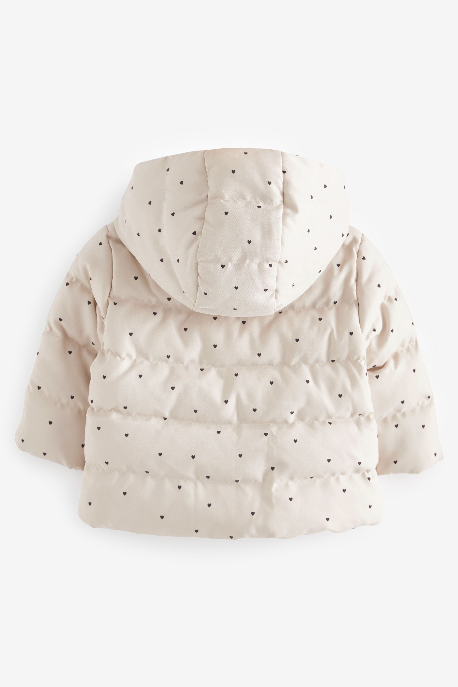 Next Steppjacke Kapuze Steppjacke (1-St) mit Cream Heart für Babys