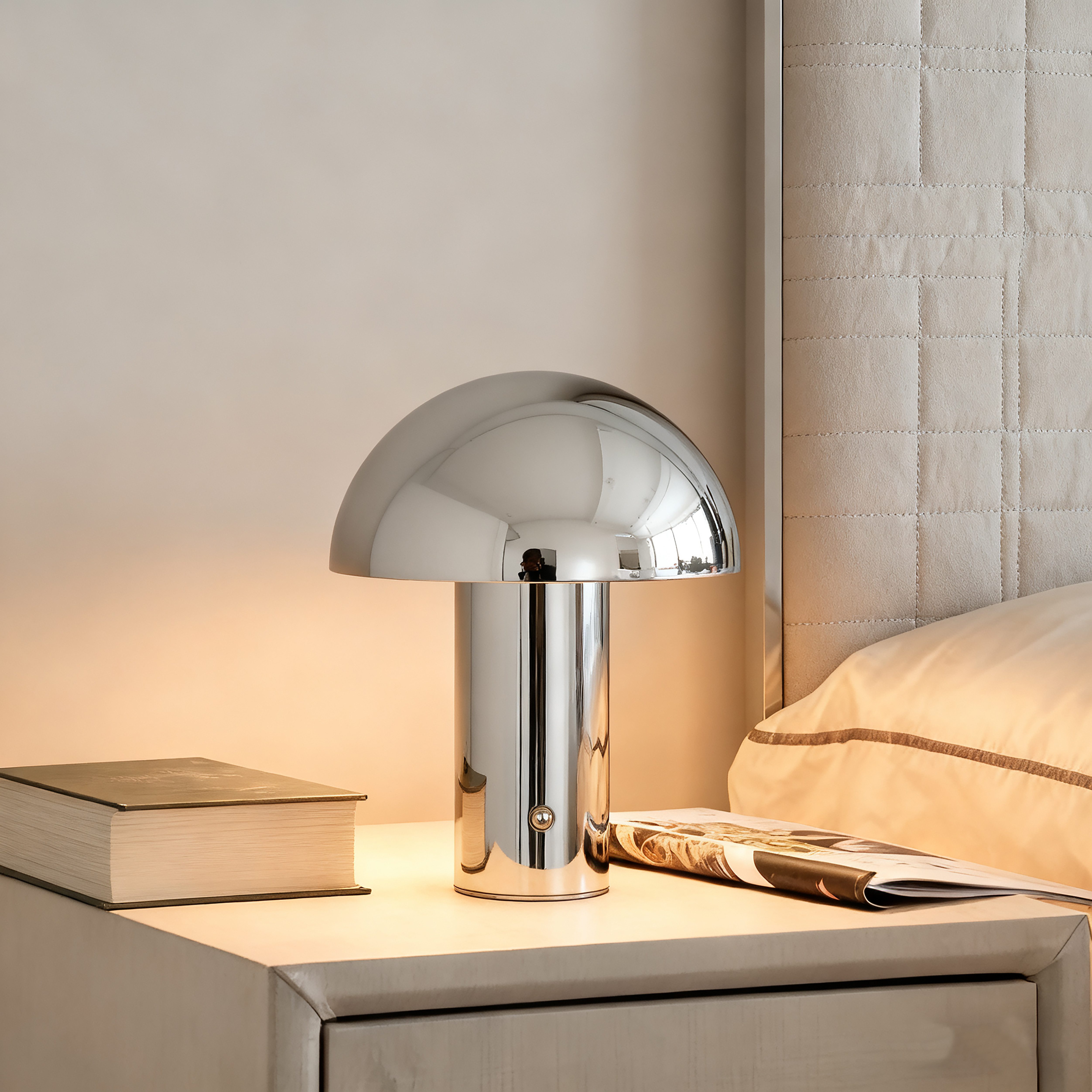 s.Oliver LED Tischleuchte Hillu, Dimmer, Dimmfunktion, Ein-/Ausschalter, USB-Anschluss mit Ladefunktion, USB-Ladefunktion, mehrere Helligkeitsstufen, LED fest integriert, warmweiß - kaltweiß, dimmbar, Typ-C-Ladekabel, CCT, Akku, Tischlampe kabellos, Akkulampe