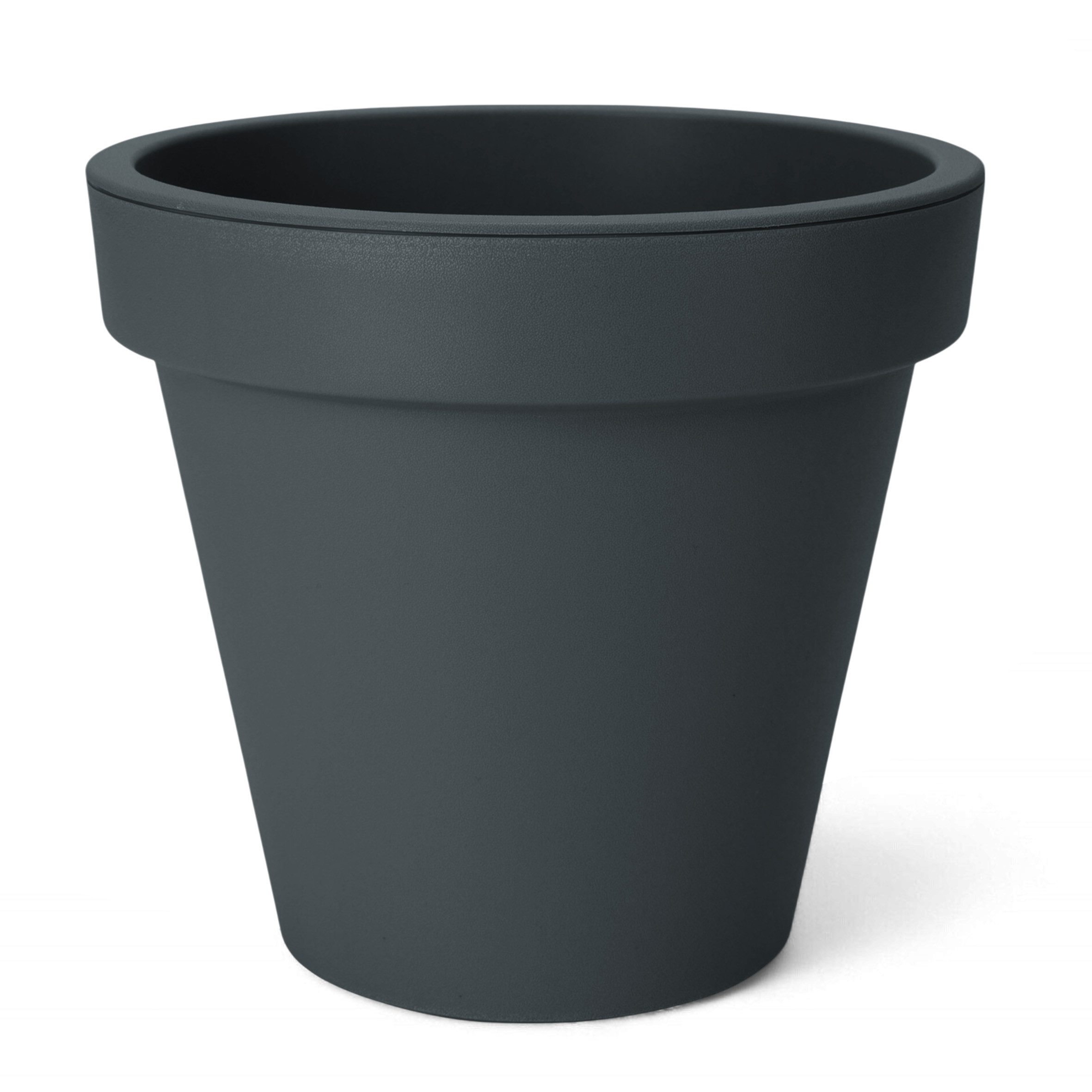 Spetebo Pflanzkübel Kunststoff Pflanzkübel rund XS Ø 25 cm anthrazit (Stück günstig online kaufen