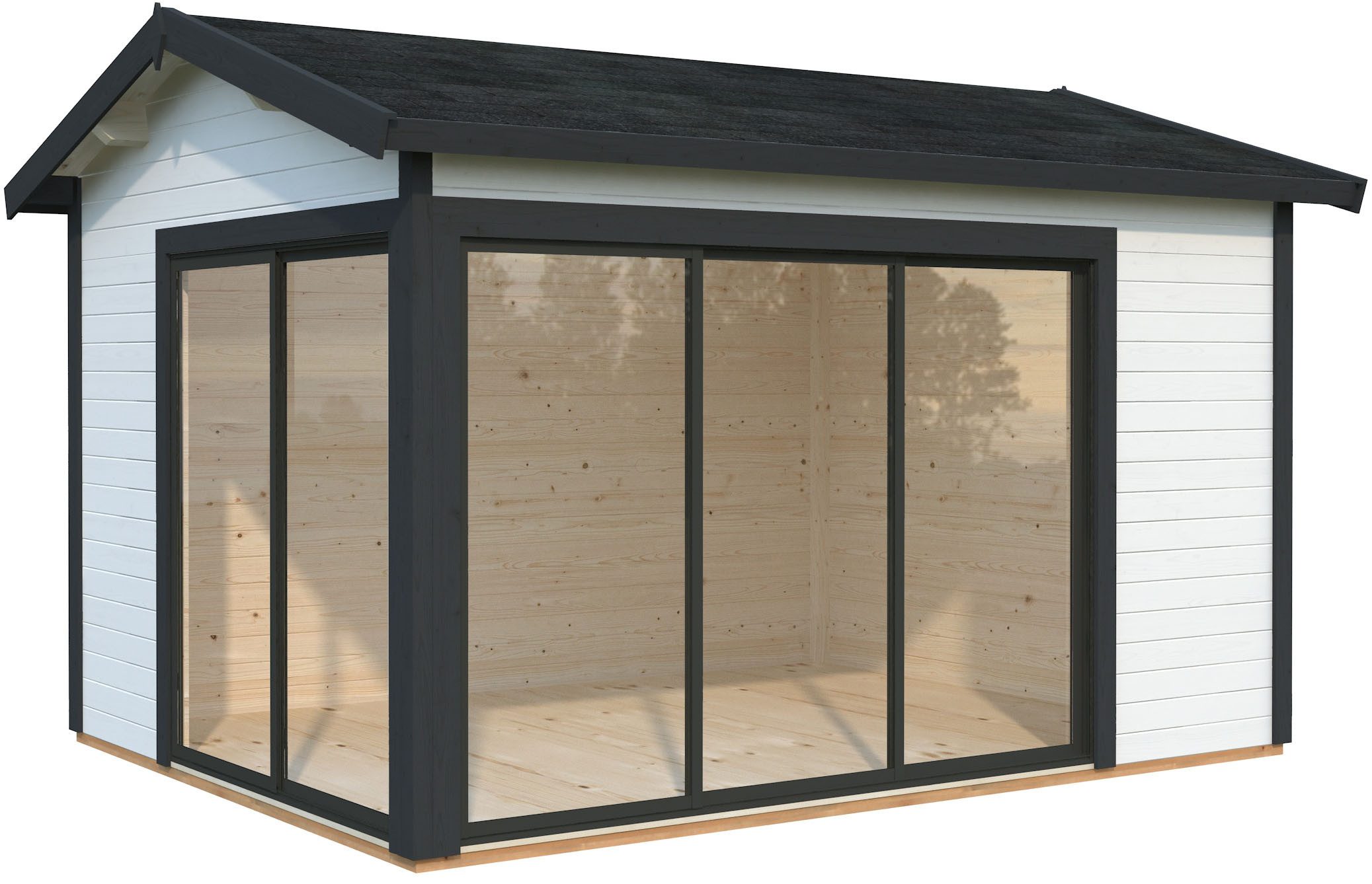 Palmako Gartenhaus Amanda Slide Plus, BxT: 434x340 cm, verschiedene Farben
