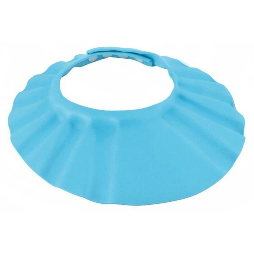 ISO TRADE Duschhaube Haube Kinder blau (Duschen, 1 St), Verstellbar 13-15 cm Ohr- und Augenschutz Universal
