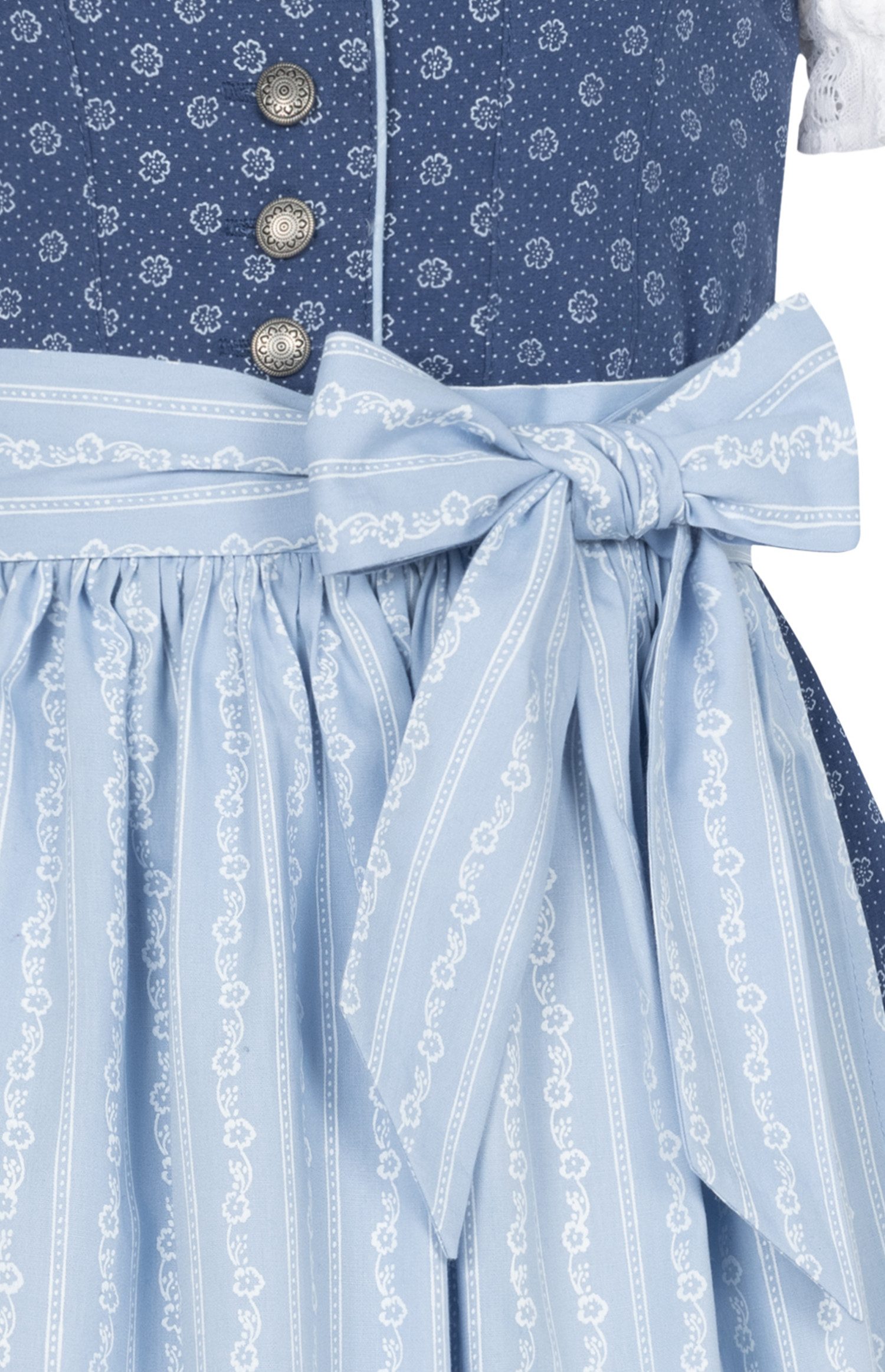 Nübler Dirndl Kinderdirndl Flores in Kornblume von Nübler - Rocklänge knielang – Bild 5 von 5