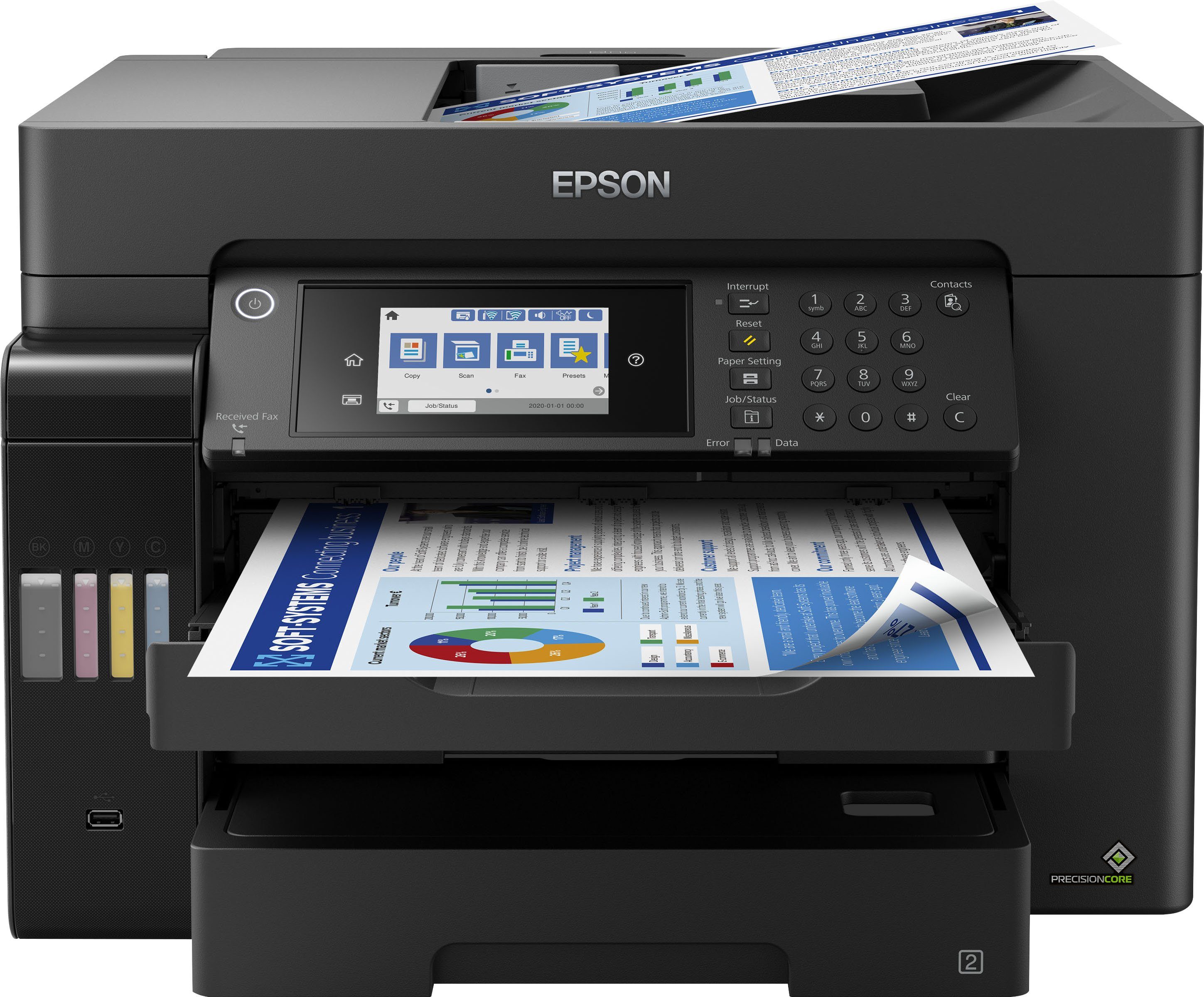 Epson EcoTank ET-16650 Multifunktionsdrucker, (Bluetooth, LAN (Ethernet), WLAN (Wi-Fi), Wi-Fi Direct)