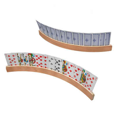Otto Simon Spiel, Gesellschaftsspiel, für Kartenspiel 2er Set Spielkartenhalter aus Holz Kartenhalter