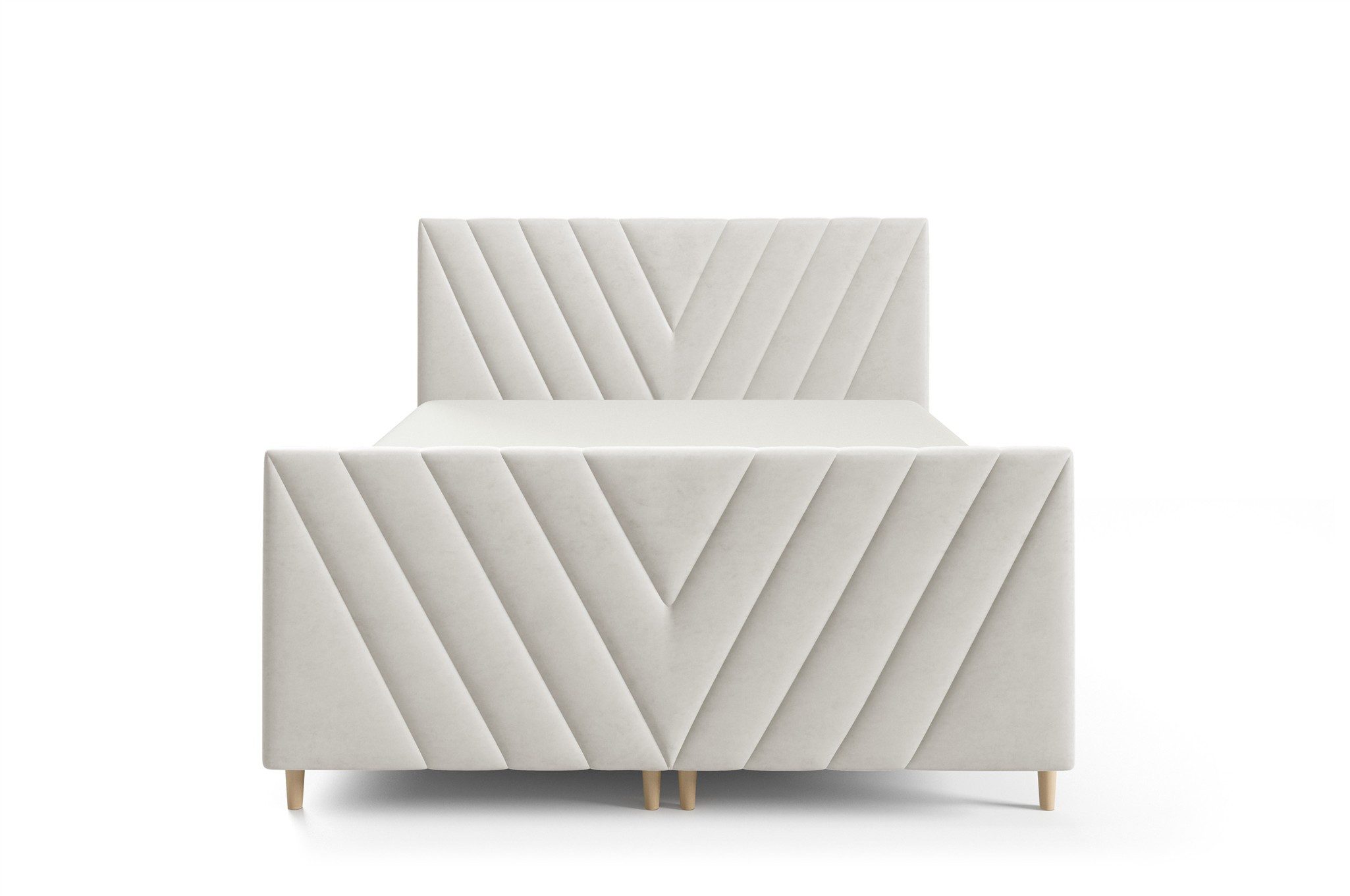 Fun Möbel Boxbett Bett Schlafzimmerbett CARLITO Überlänge in Stoff Fresh (220cm) (inkl Kaltschaum-Topper, inkl. Bonellfederkernmatratze), inkl. 2 x Bettkasten