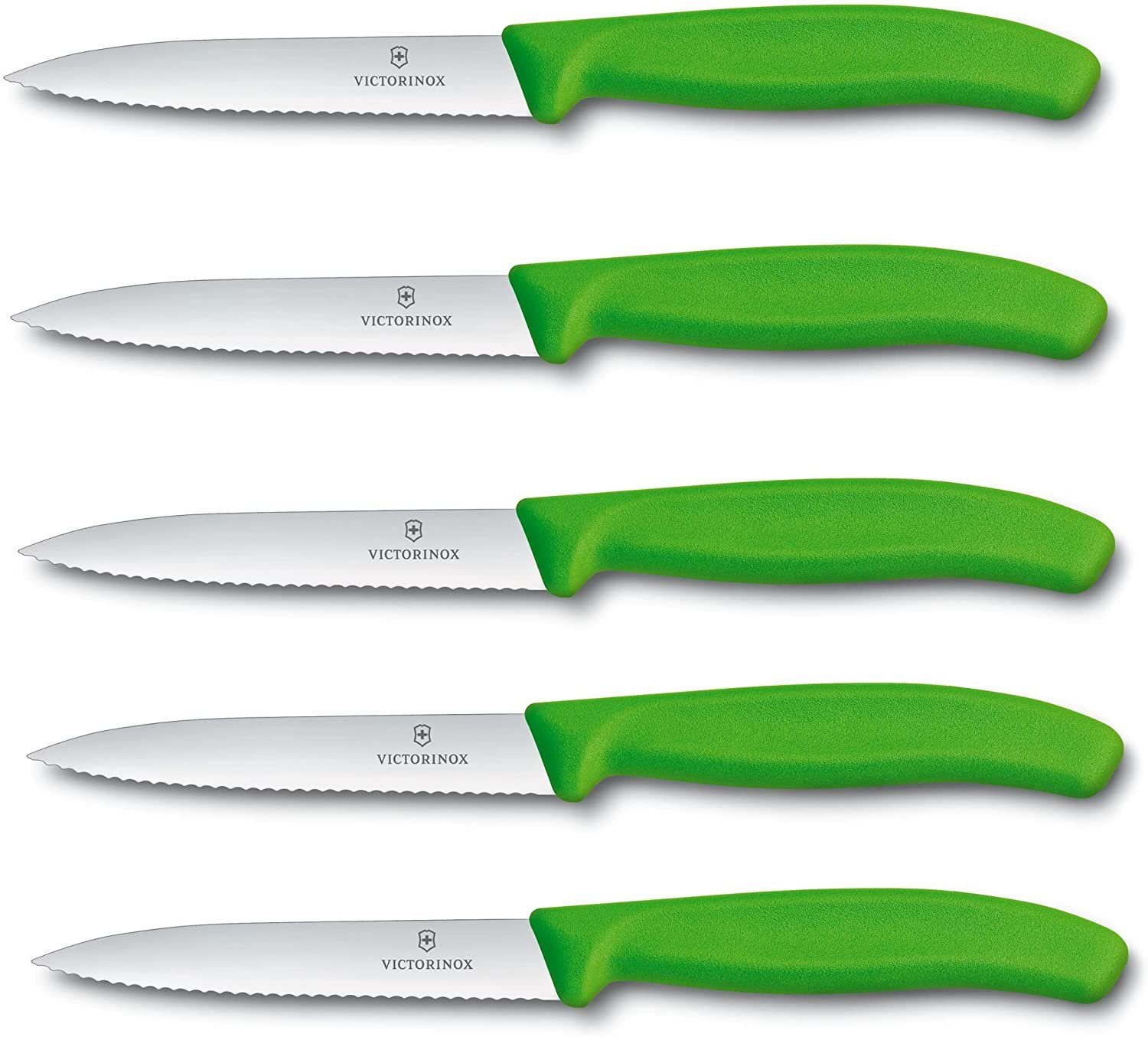 Gemüsemesser Gemüsemesser mit Wellenschliff grün