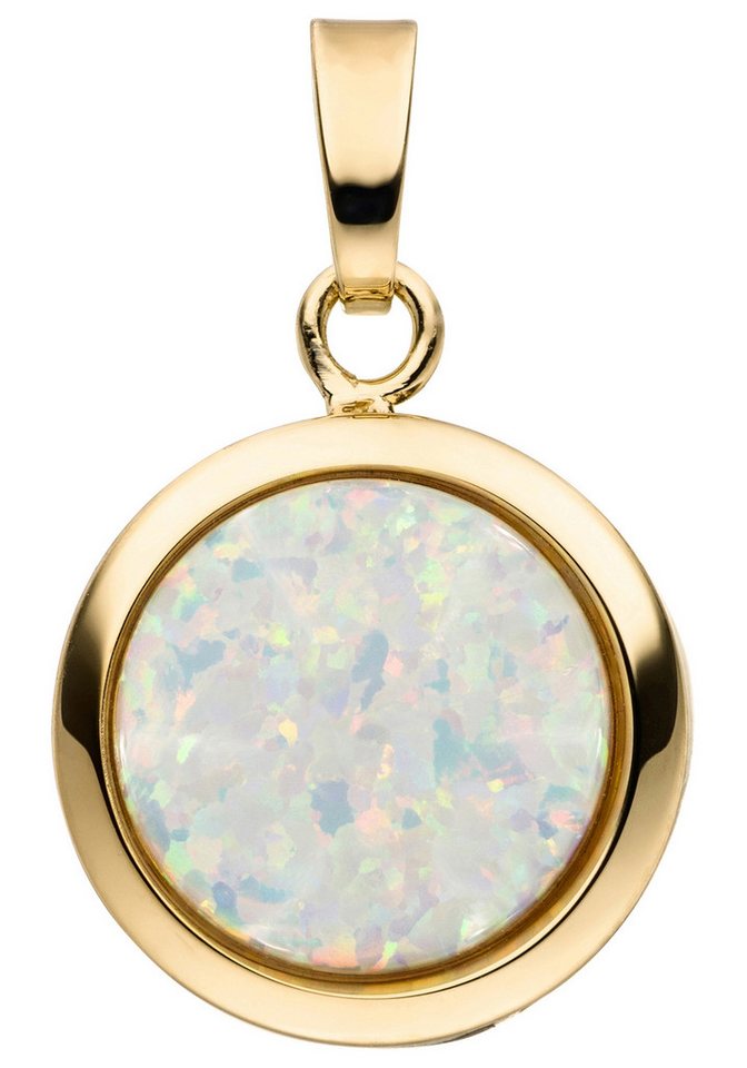 JOBO Kettenanhänger, 375 Gold mit Opal ... JOBO Kettenanhänger, 375 Gold mit Opal ...