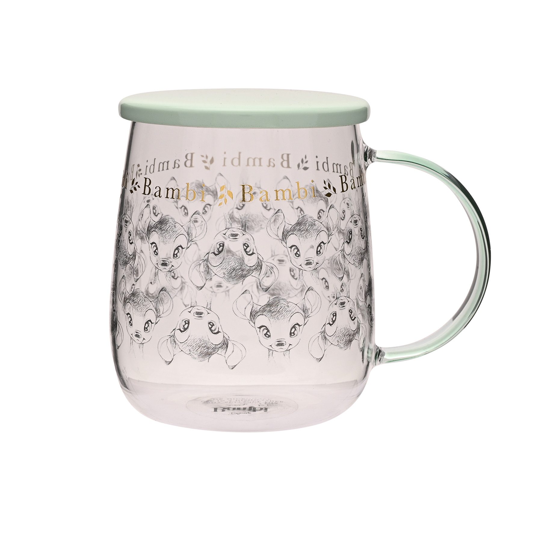 Tasse Bambi - Glastasse mit Deckel - Classic Collectable