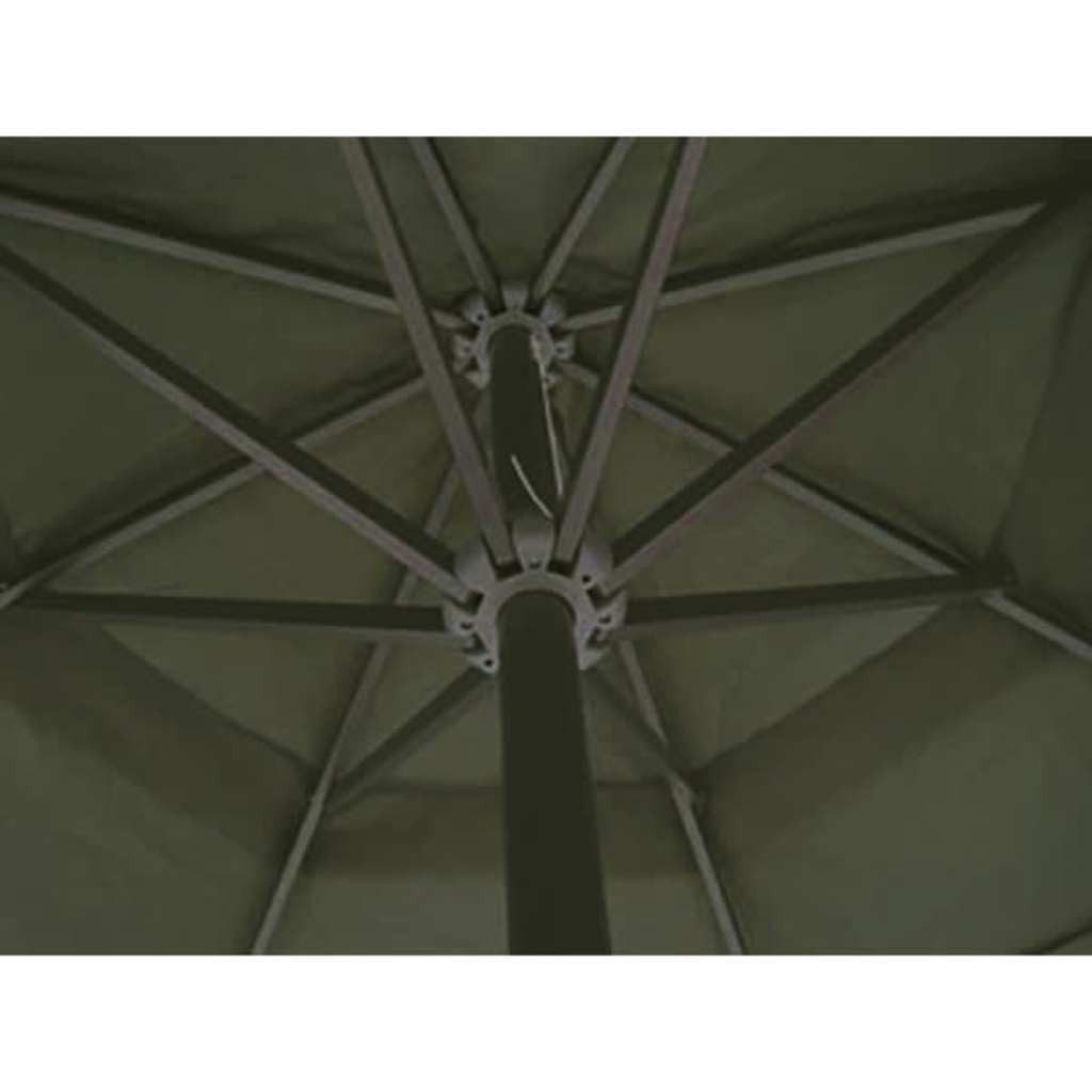 vidaXL Sonnenschirm Sonnenschirm Grün Aluminium 500 cm