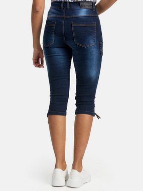 Steigenhöfer Manufaktur Jeansshorts Trachtenhosen Look traditionelle Damen-Jeans