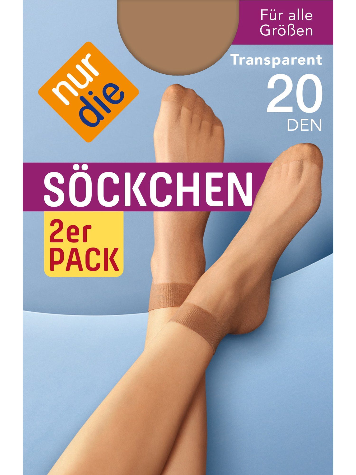 Nur Die Füßlinge 2er-Pack 20 DEN (2-Paar)