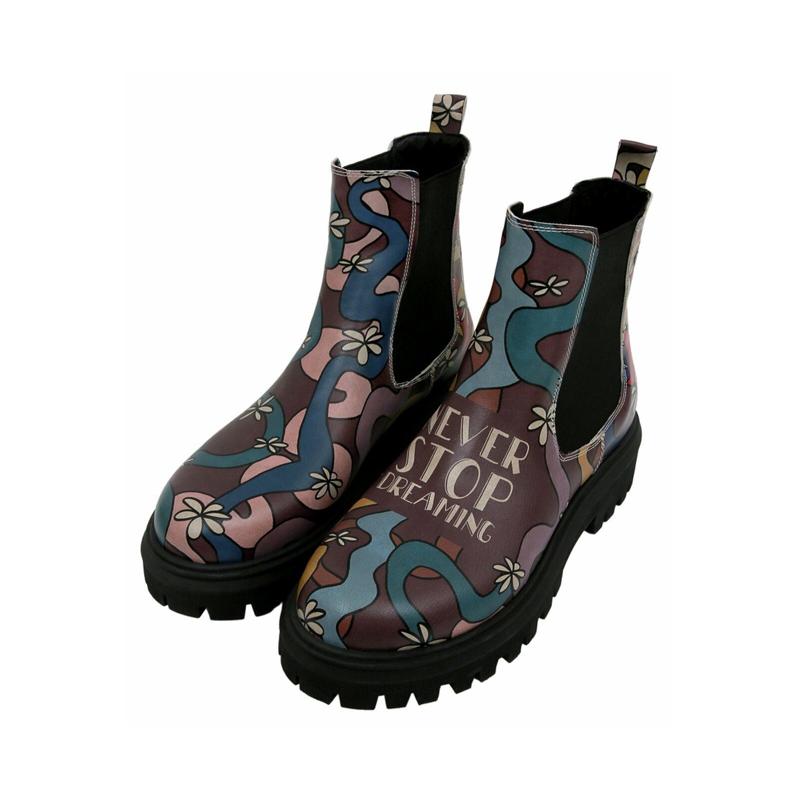 DOGO Aura Boots Never Stop Dreaming Damen Stiefeletten Chelseaboots Handgefertigt