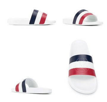 MONCLER MONCLER Jeanne Striped Rubber Logo Stamped Slides Sandalen Sandals Sch Sandale