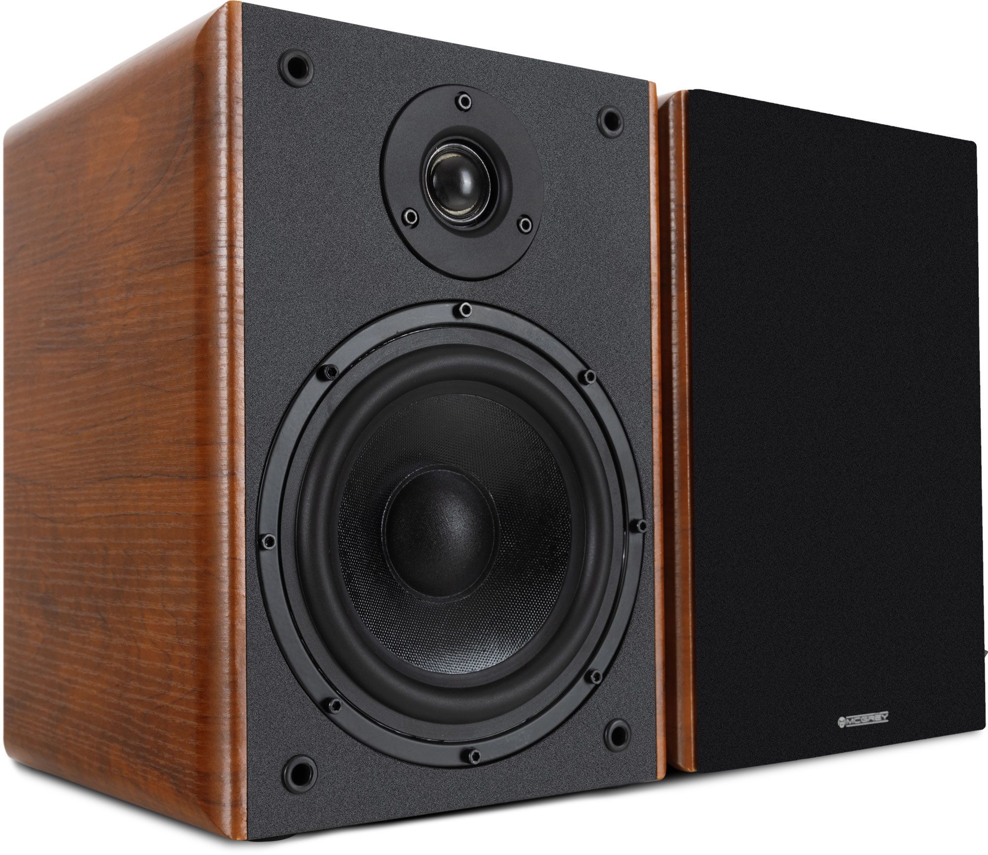 McGrey McGrey BSS-365 BN 6,5" HiFi Regallautsprecher Paar braun 2x 60W RMS Lautsprecher 2 Wege (kein Netzwerkstandard, 60 W, HiFi Flachlautsprecher,6,5" (16,5 cm) Woofer, 1,0" (2,54 cm) Tweeter)