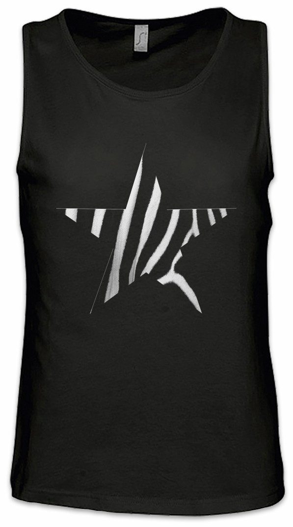 Urban Backwoods Tanktop Rockabella Star VI Ärmelloses T-Shirt Tattoo Nautical Rockabilly Zebra Leopard Stern Oldschool Fifties