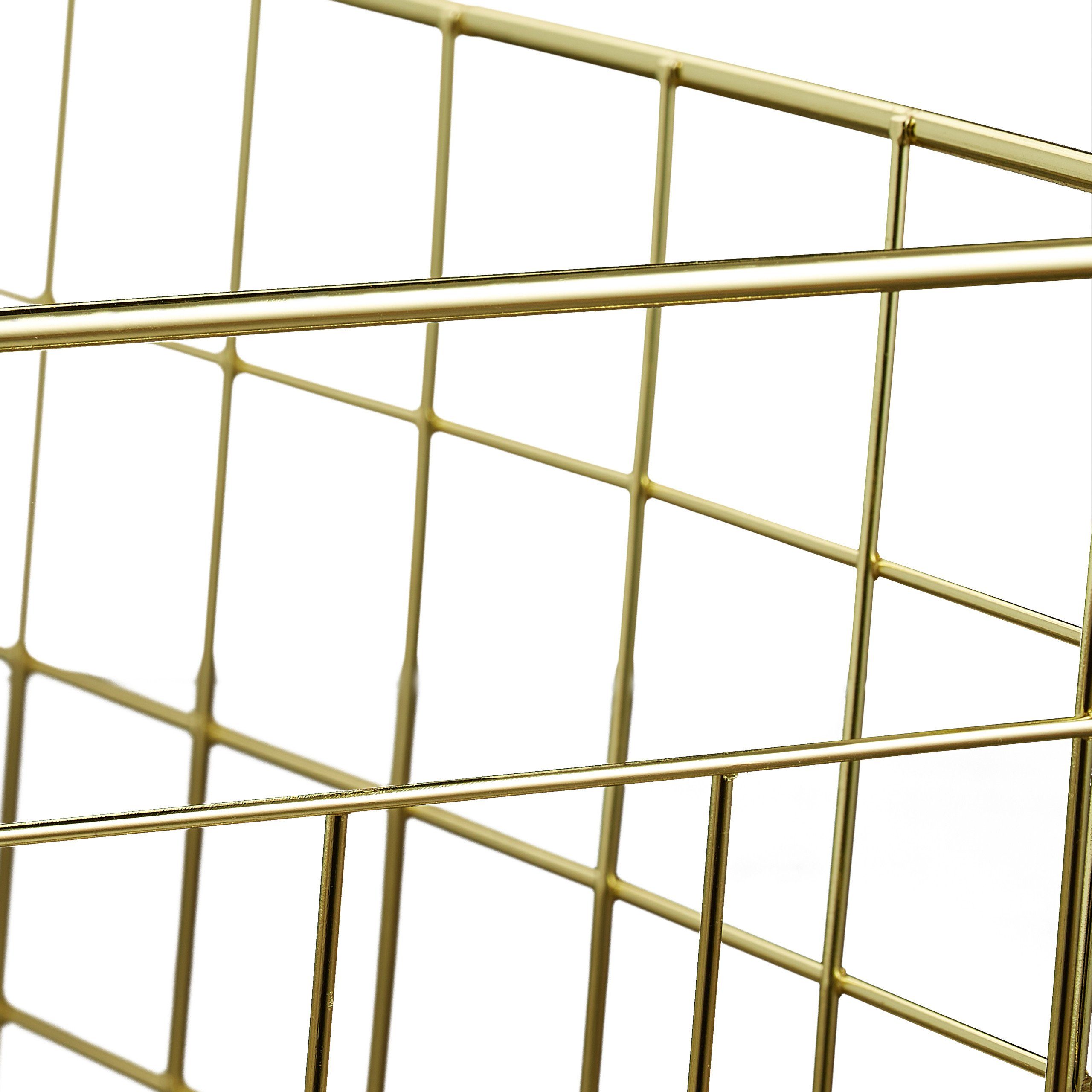 relaxdays Drahtkorb 3er Set, gold