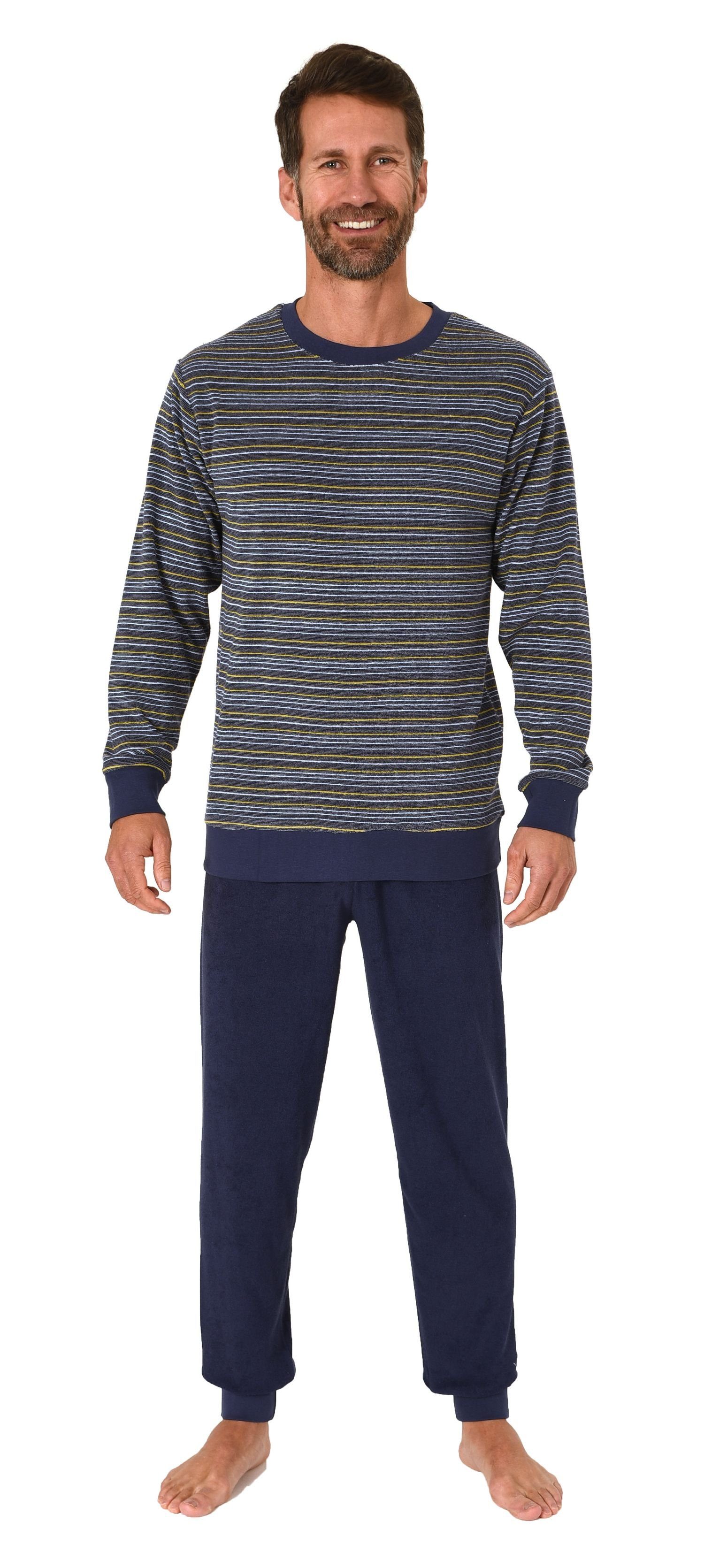 Normann Pyjama Herren Frottee Schlafanzug lang, günstig online kaufen