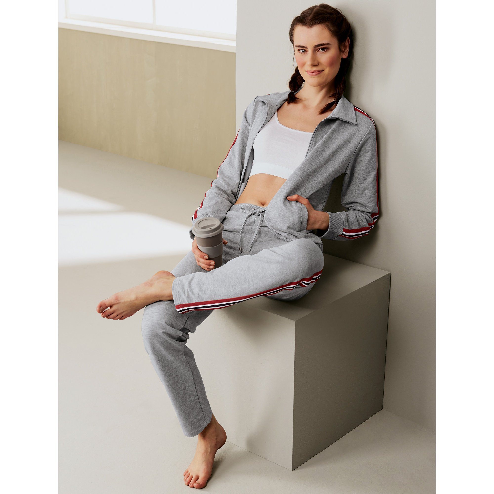 Erwin Müller Jogginghose Damen-Freizeithose, lang Uni