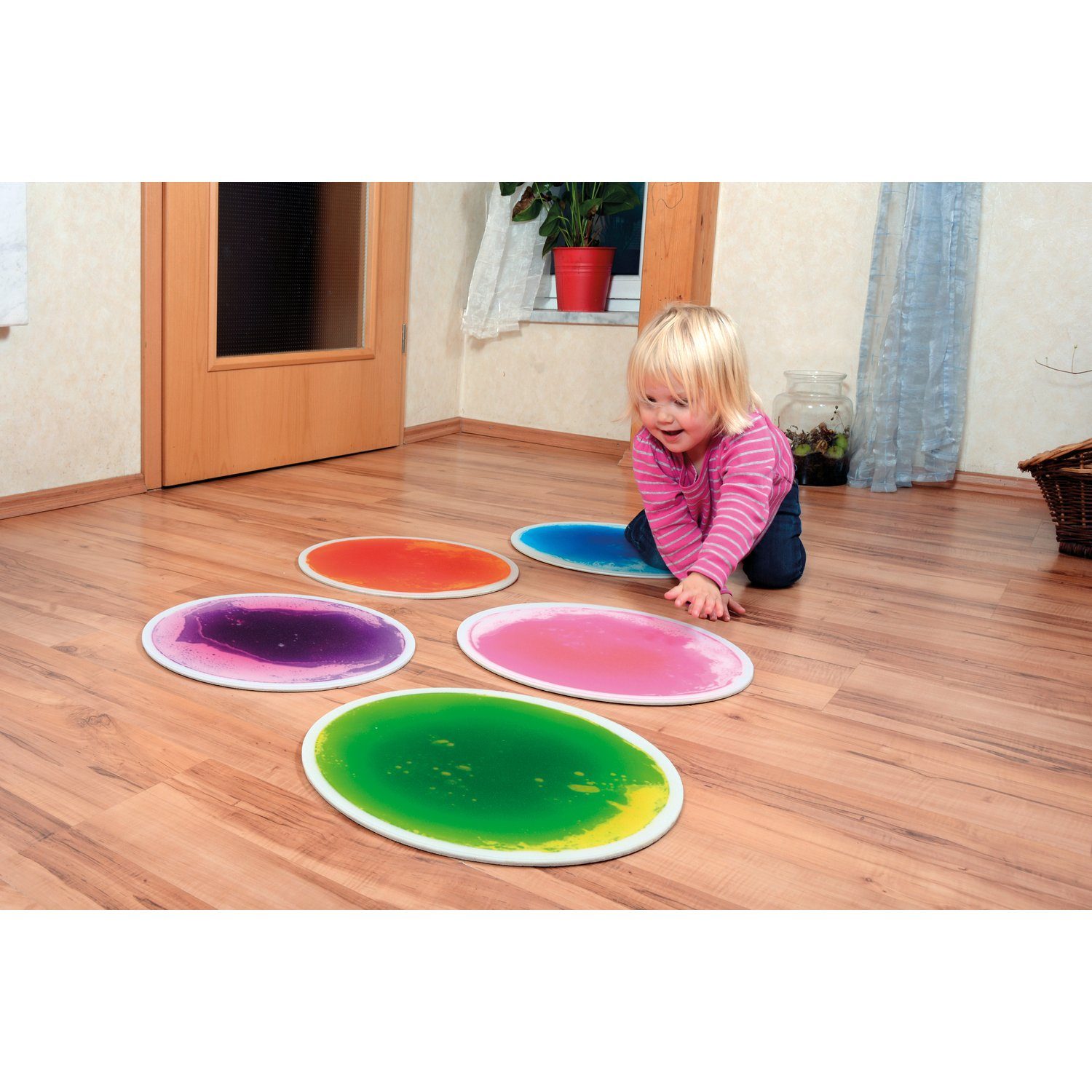 EDUPLAY Lernspielzeug Faszinationsmatten, rund, Ø 40 cm (5-St)