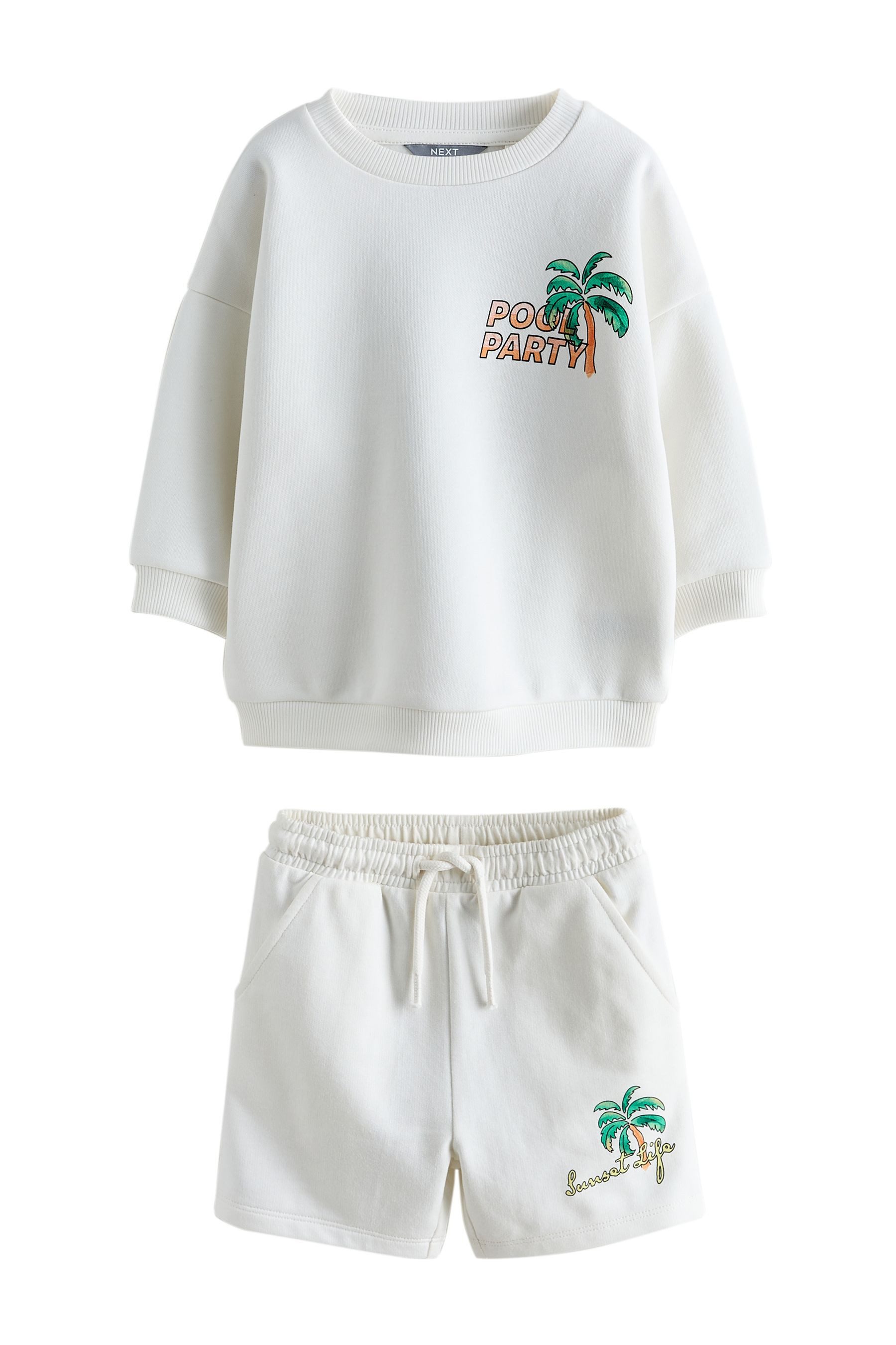 Pullover & Shorts Rundhals-Sweatshirt und Shorts im Set