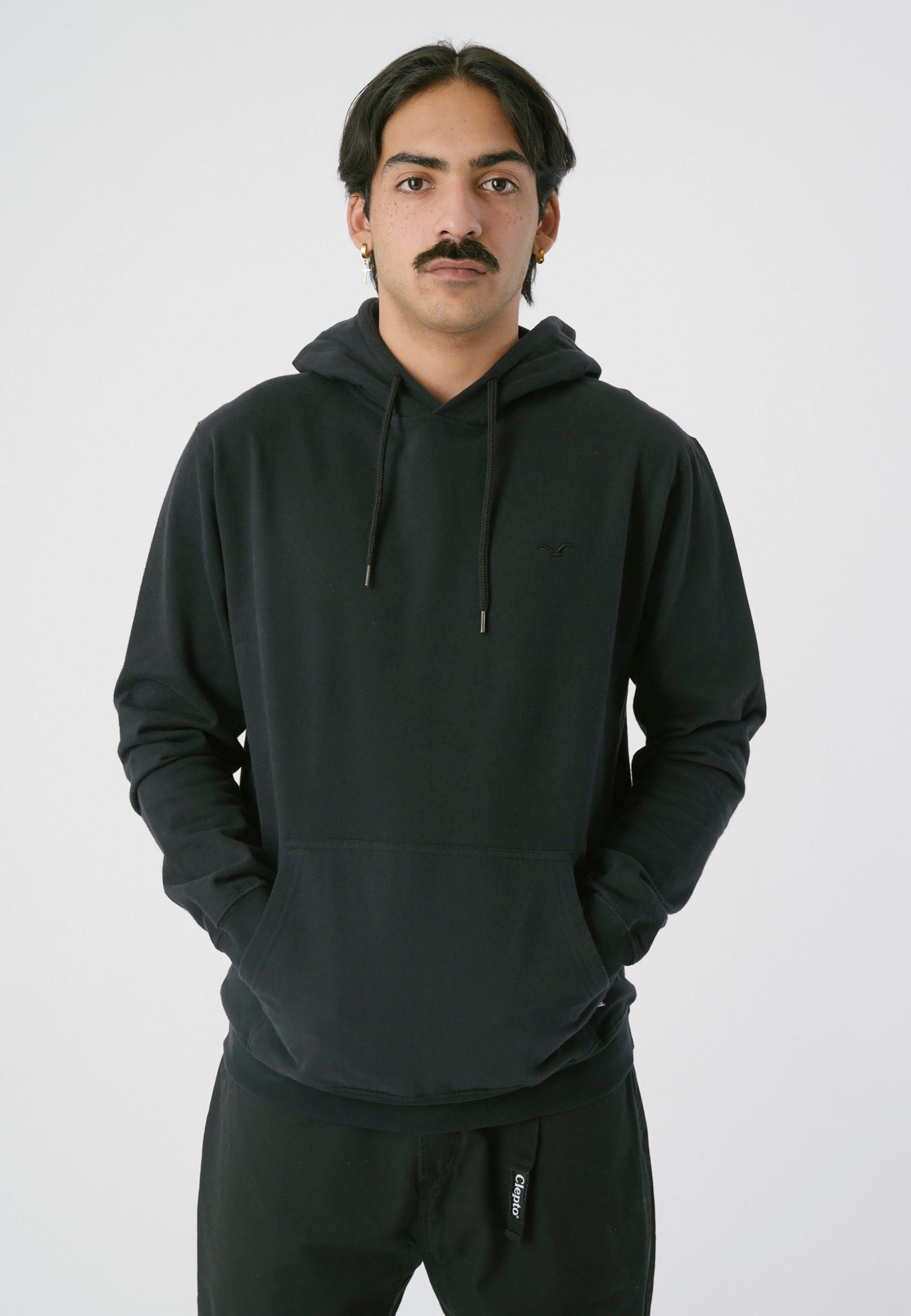 Cleptomanicx Kapuzensweatshirt Ligull mit lockerem Schnitt schwarz