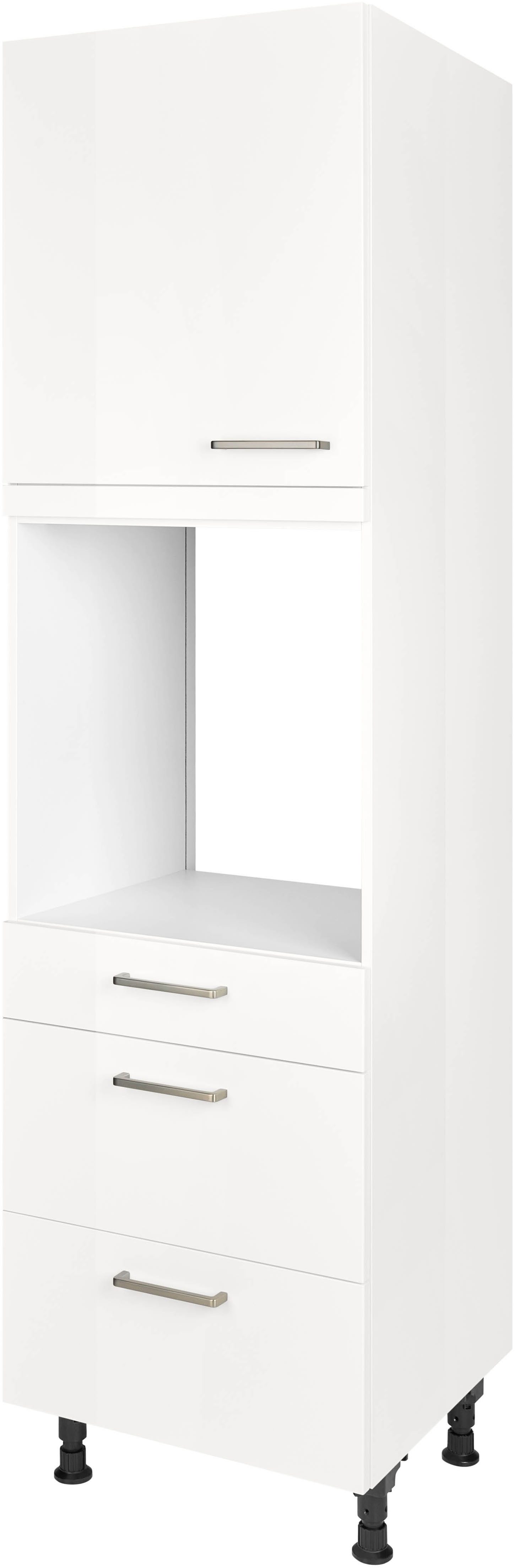 nobilia® Backofenumbauschrank "Flash", Ausrichtung wählbar, mit Schublade und zwei Auszügen und einer Tür, vormontiert, Breite/Höhe: 60/216,6 cm