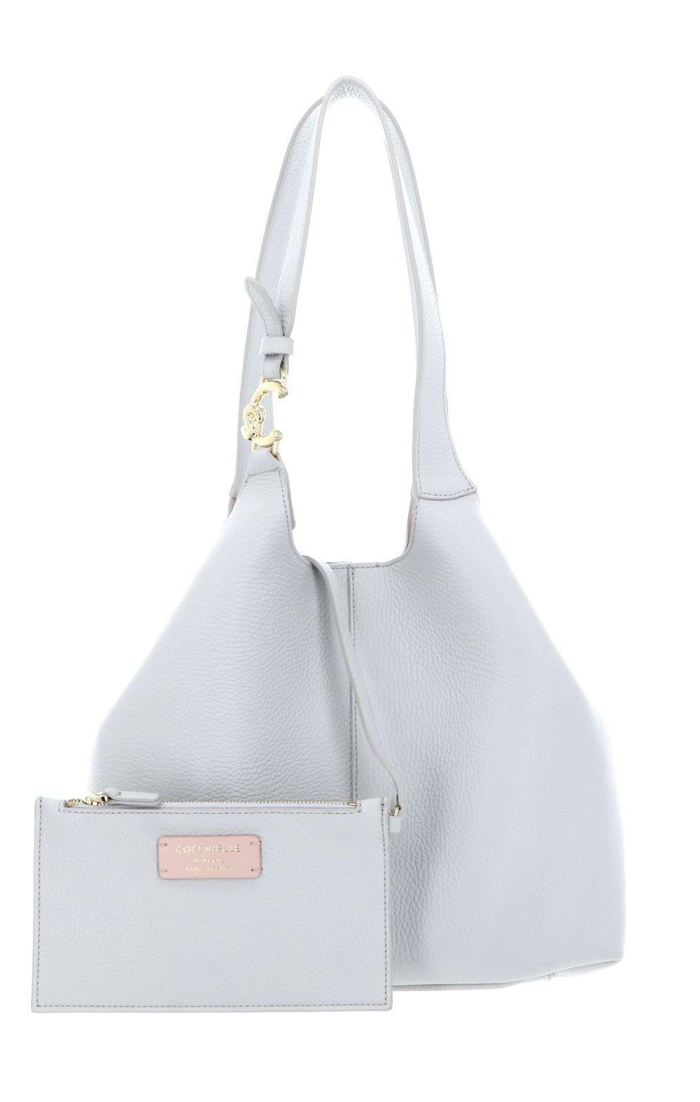 COCCINELLE Schultertasche Shopper (Set, 2-tlg), aus echtem Rindsleder