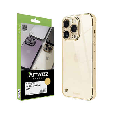 Artwizz Smartphone-Hülle Artwizz MazingClip - Ultra schlanke Design Schutzhülle in Metalloptik für iPhone 14 Pro, Gold