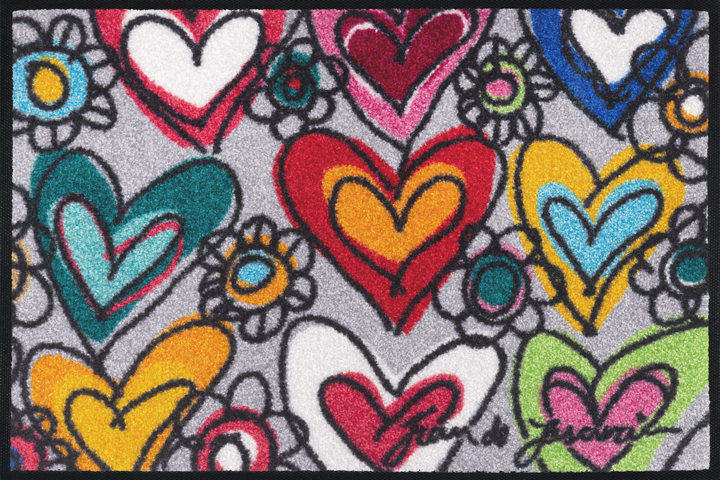wash+dry by Kleen-Tex Fußmatte With Love, all things are possible, rechteckig, Höhe: 7 mm