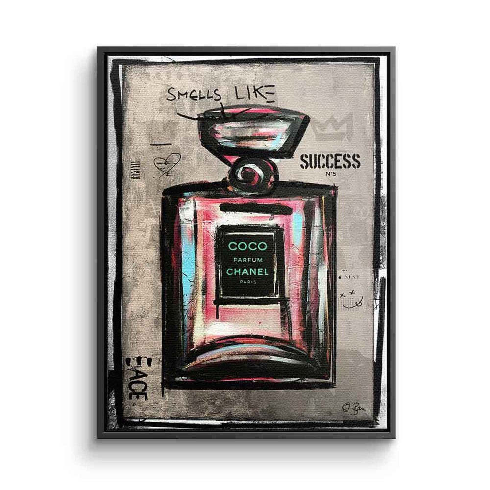 DOTCOMCANVAS® Leinwandbild Smells like Success, Leinwandbild Smells like Success Coco Chanel Parfum Pop Art