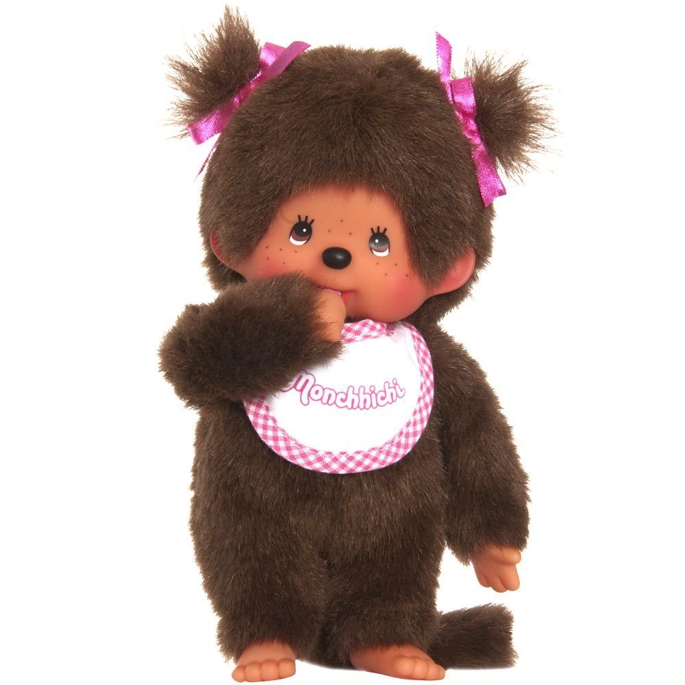 Monchhichi Plüschfigur Mädchen mit Zöpfen 20 cm Monchhichi Puppe 2 Zöpfe un günstig online kaufen