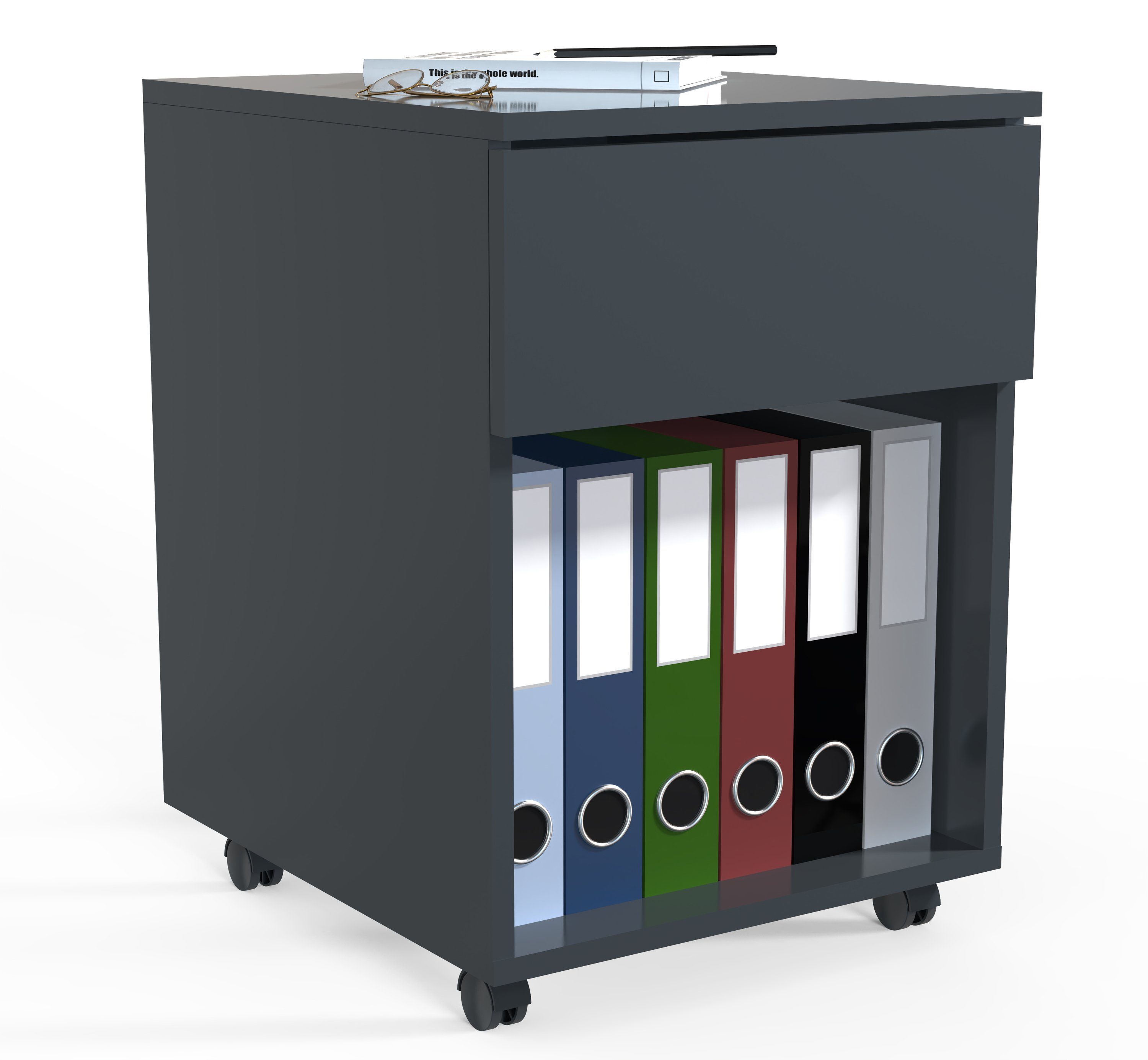 VCM Rollcontainer Rollcontainer Bürocontainer Dalosa 1 Schublade, VCM Rollcontainer Dalosa 55x39x45 cm Holzwerkstoff