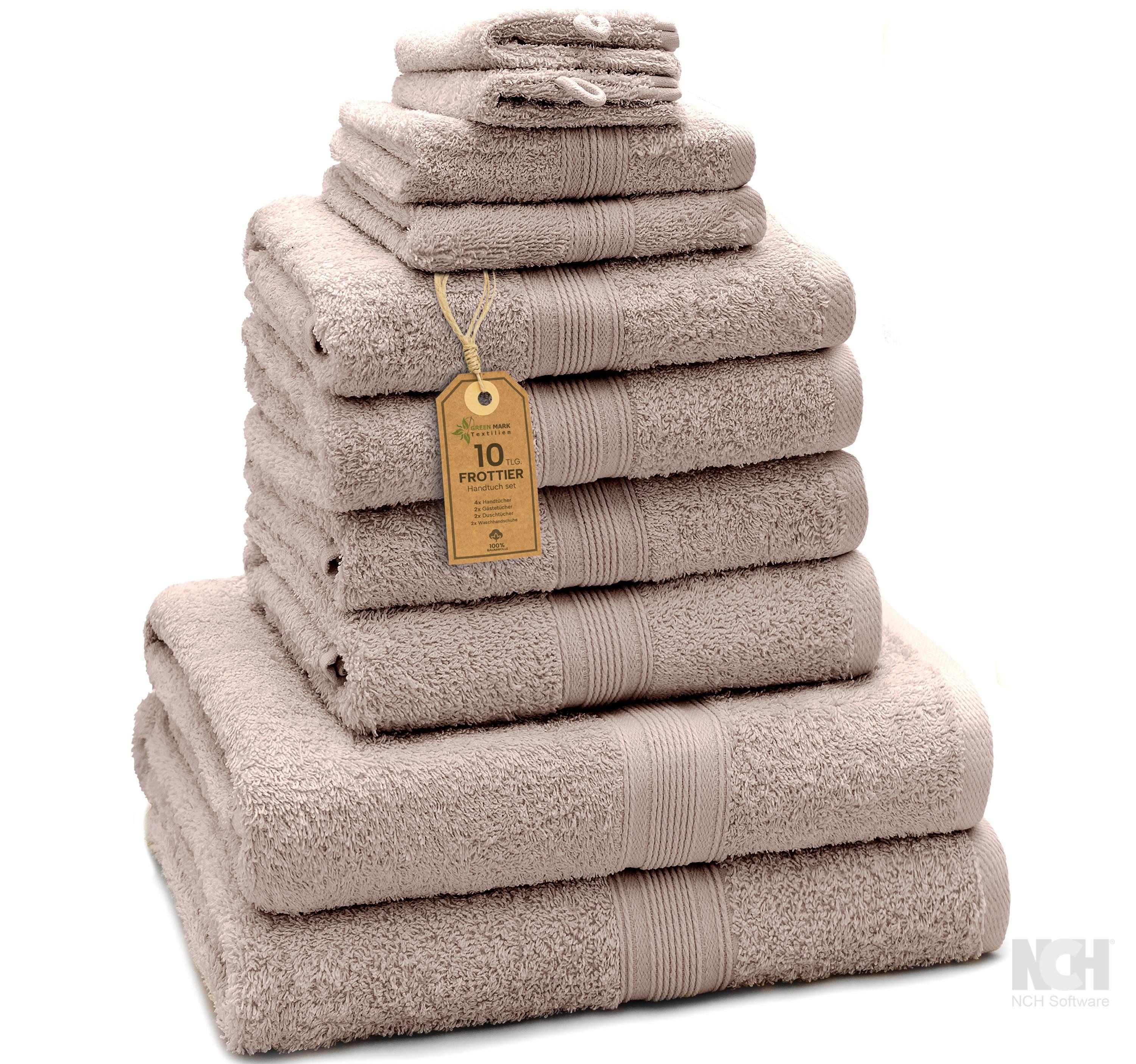Handtuch Set 10 tlg. Frottier Handtuch-Set