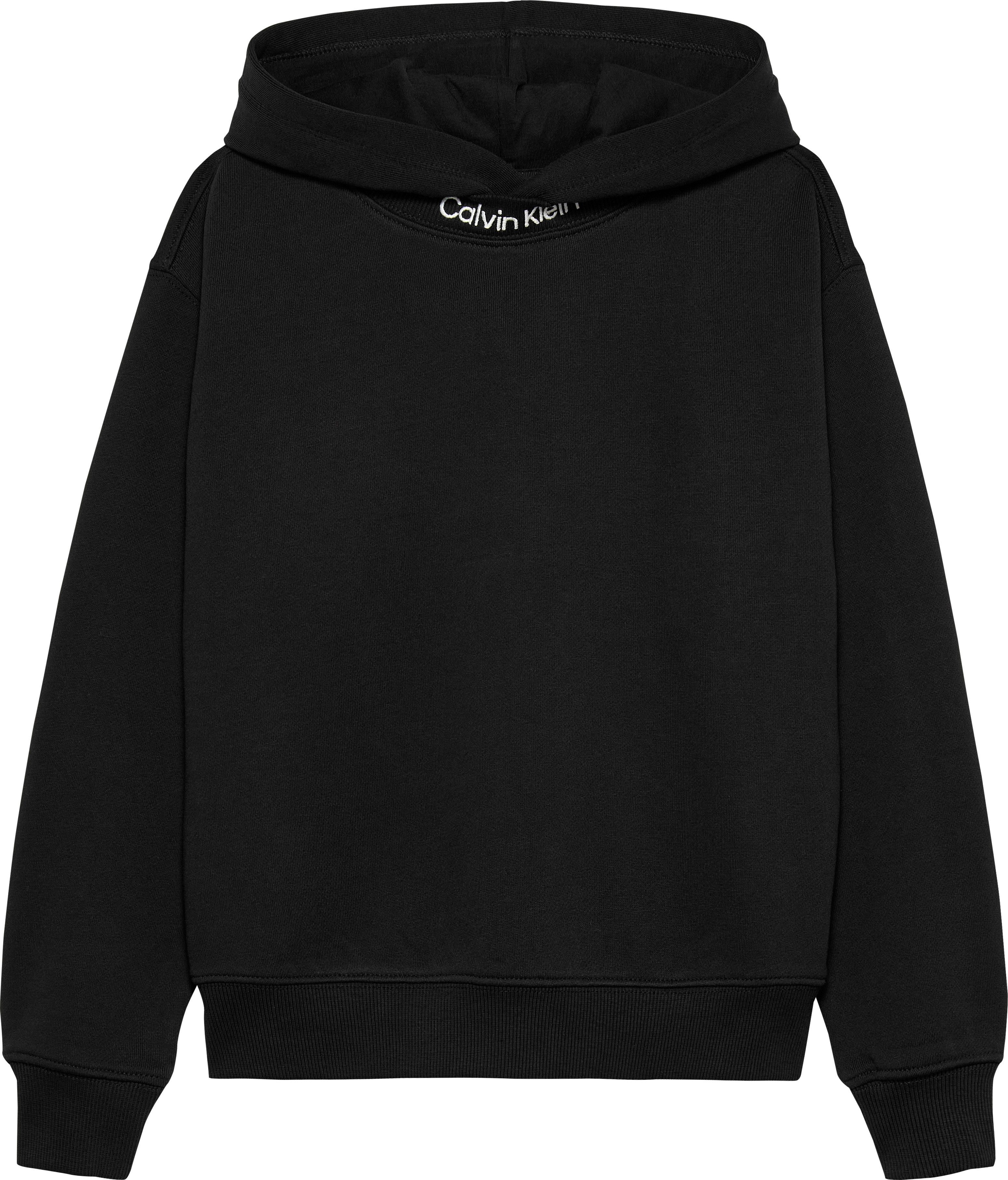 Calvin Klein Jeans Kapuzensweatshirt NECK EMBRO LOGO TERRY HOODIE für Kinder bis 16 Jahre, Logo-schriftzug