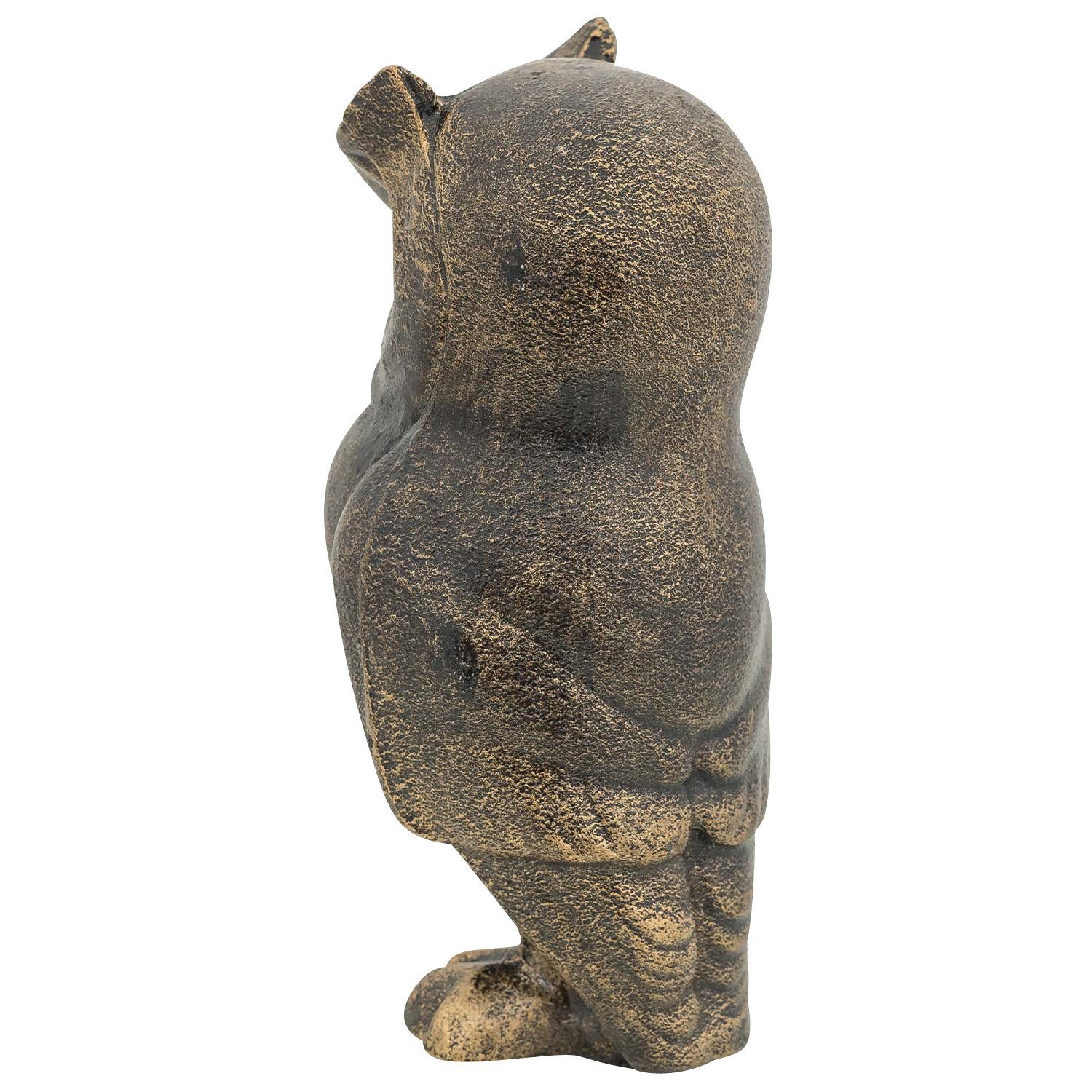 Figur Eule Aubaho Dekofigur Eisen Dekoration Vogel 16cm Skulptur Kauz Uhu Antik-Stil