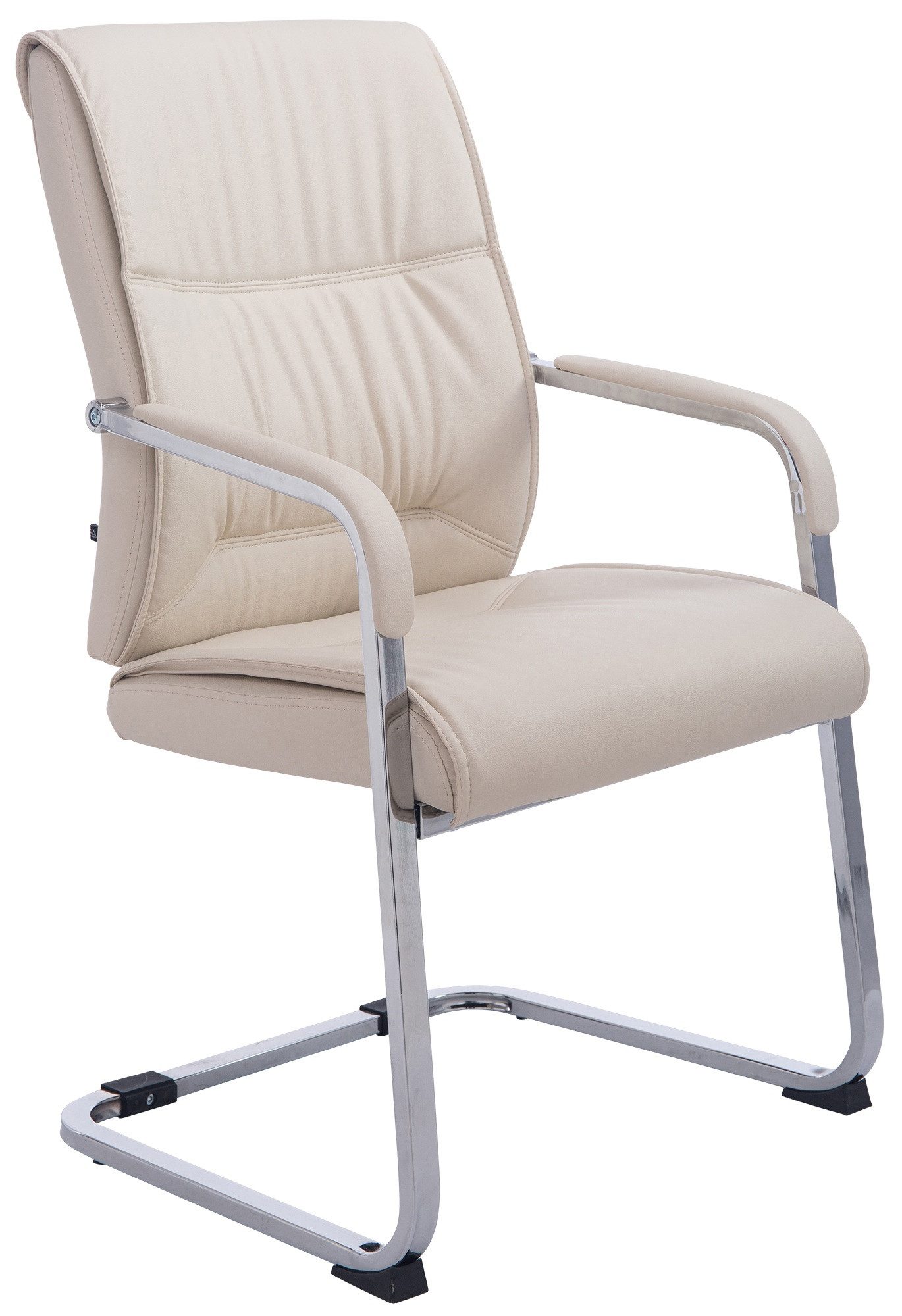 furnicato Besucherstuhl Anubis Freischwinger 102x58x65 cm Creme (1 St)