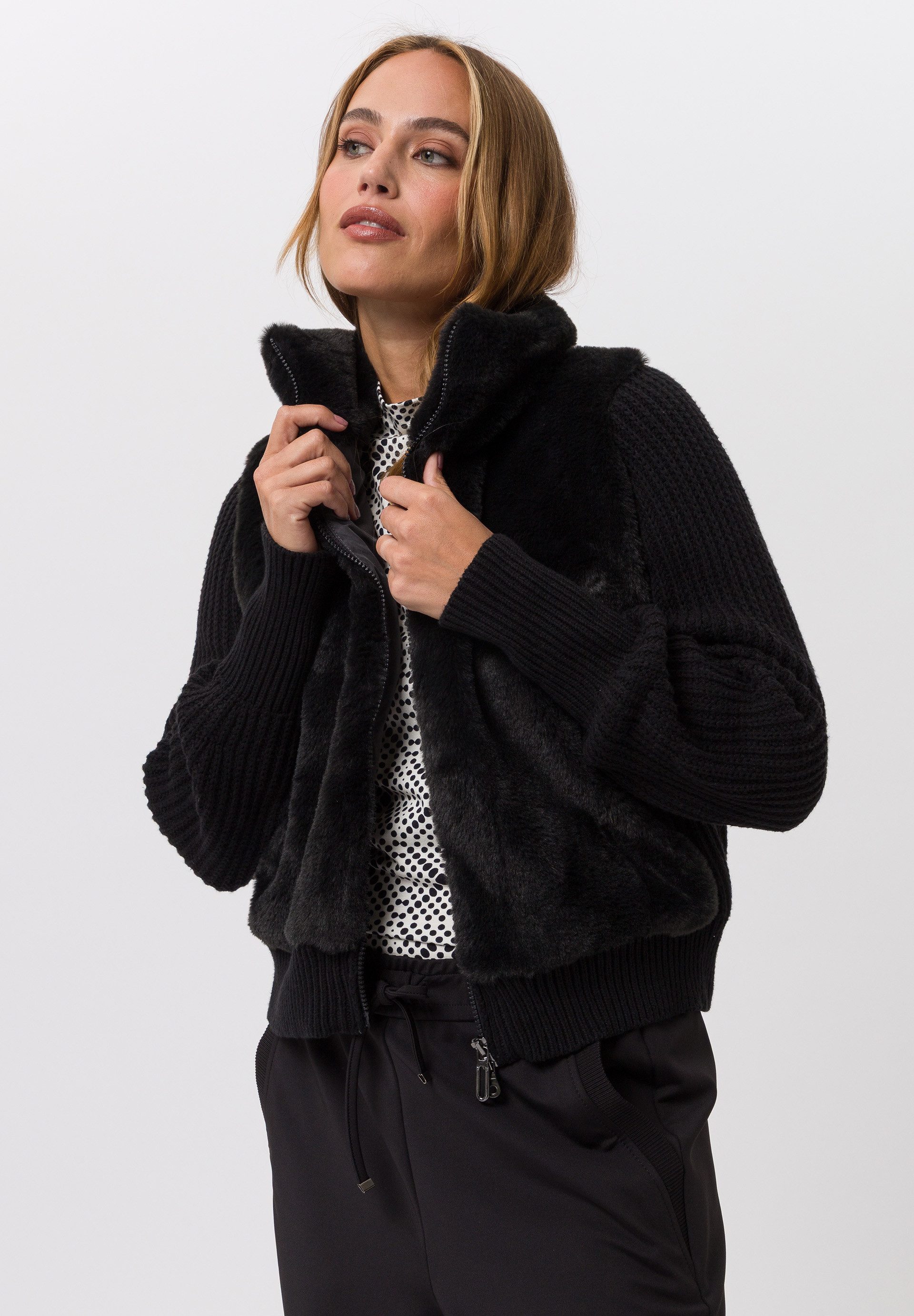 TUZZI Cardigan mit Fleece-Vorderseite
