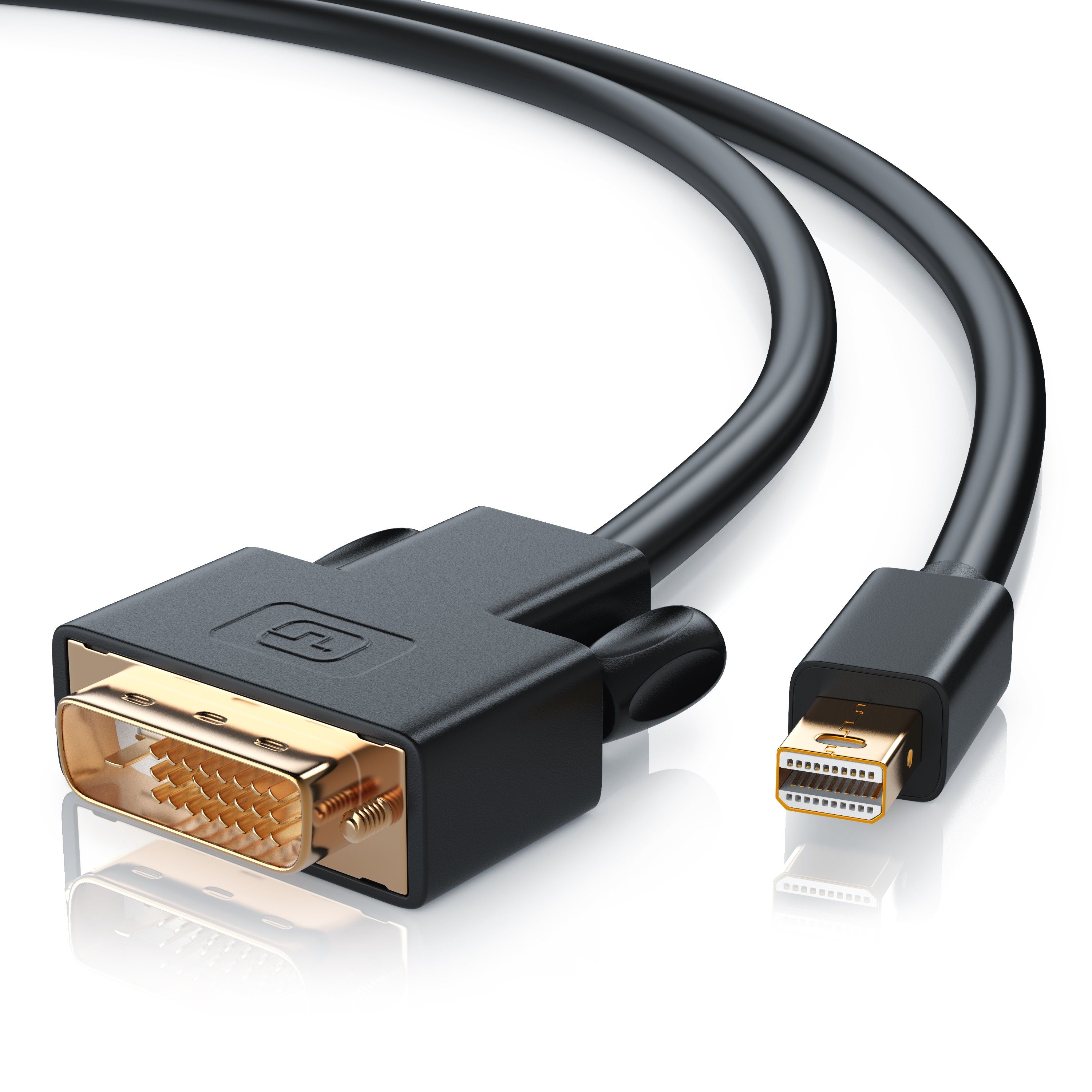CSL Video-Kabel, Mini DisplayPort, DVI (200 cm), miniDP Monitor Adapter Kabel, für Apple, PC's & Notebooks - 2m