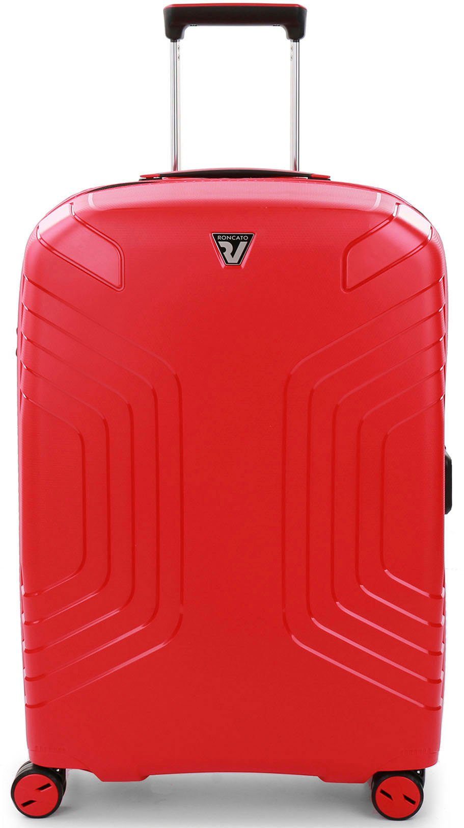 RONCATO Hartschalen-Trolley Ypsilon 4.0, 69 cm, rot, 4 Rollen, mit Volumenerweiterung rosso