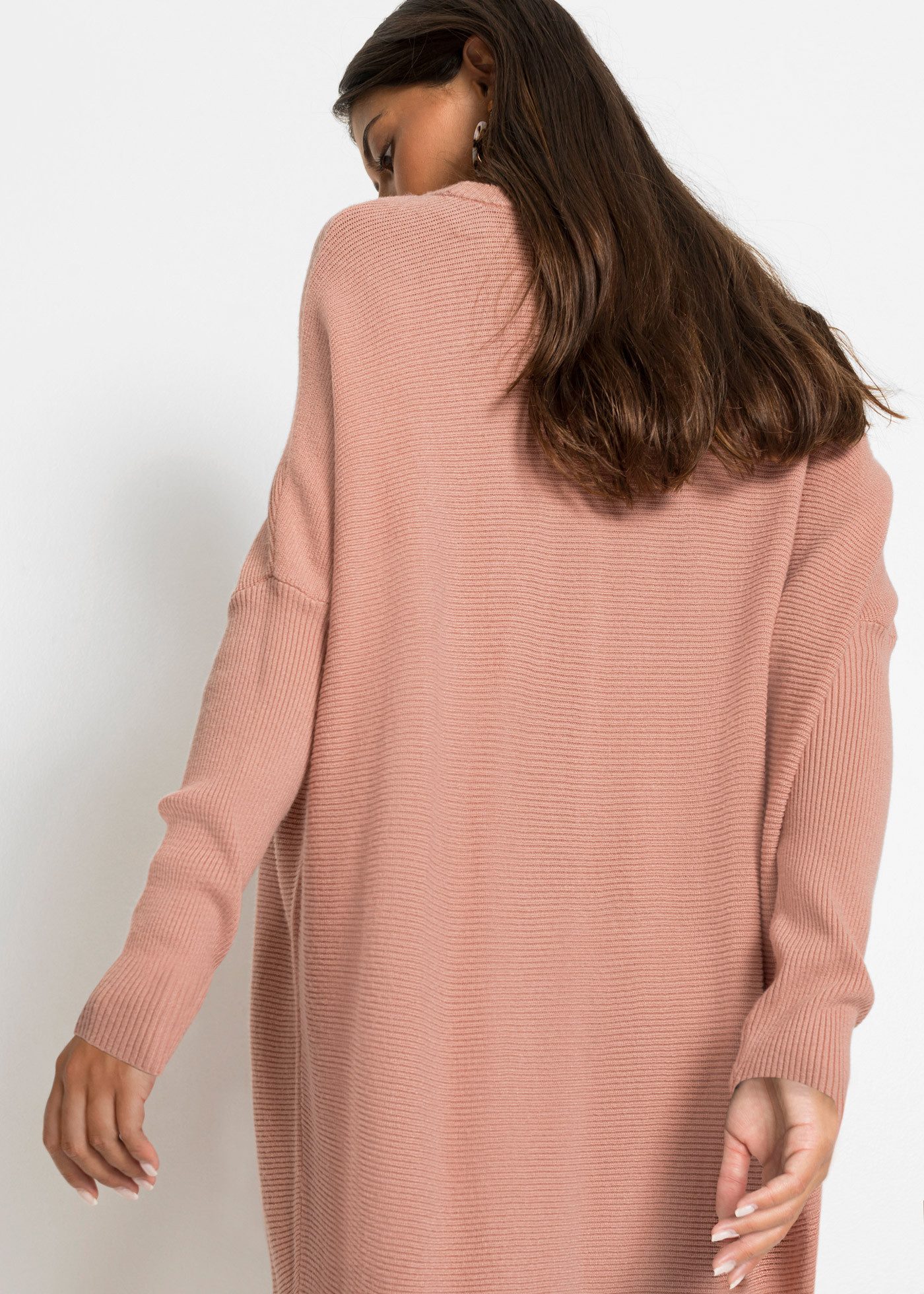 bonprix Longpullover aus Viskose-Mix, mit Langarm, für Wintermode, Oversize Passform