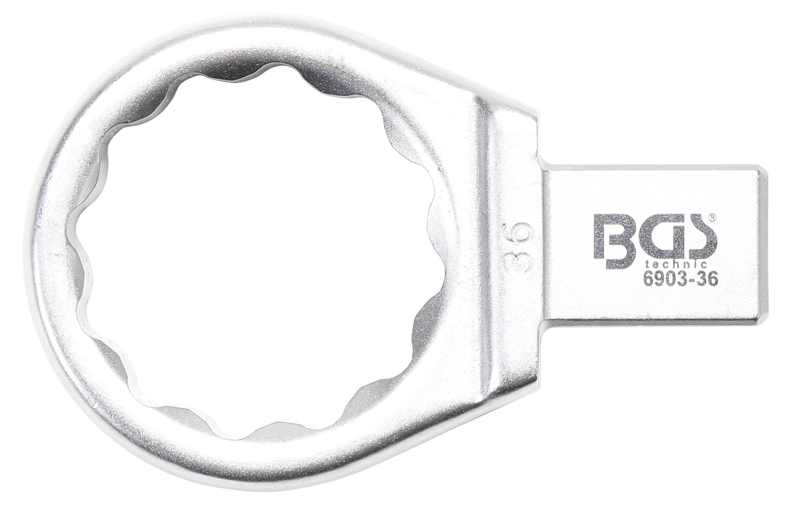 BGS technic Ausstechform Einsteck-Ringschlüssel, 36 mm, Aufnahme 14 x 18 mm