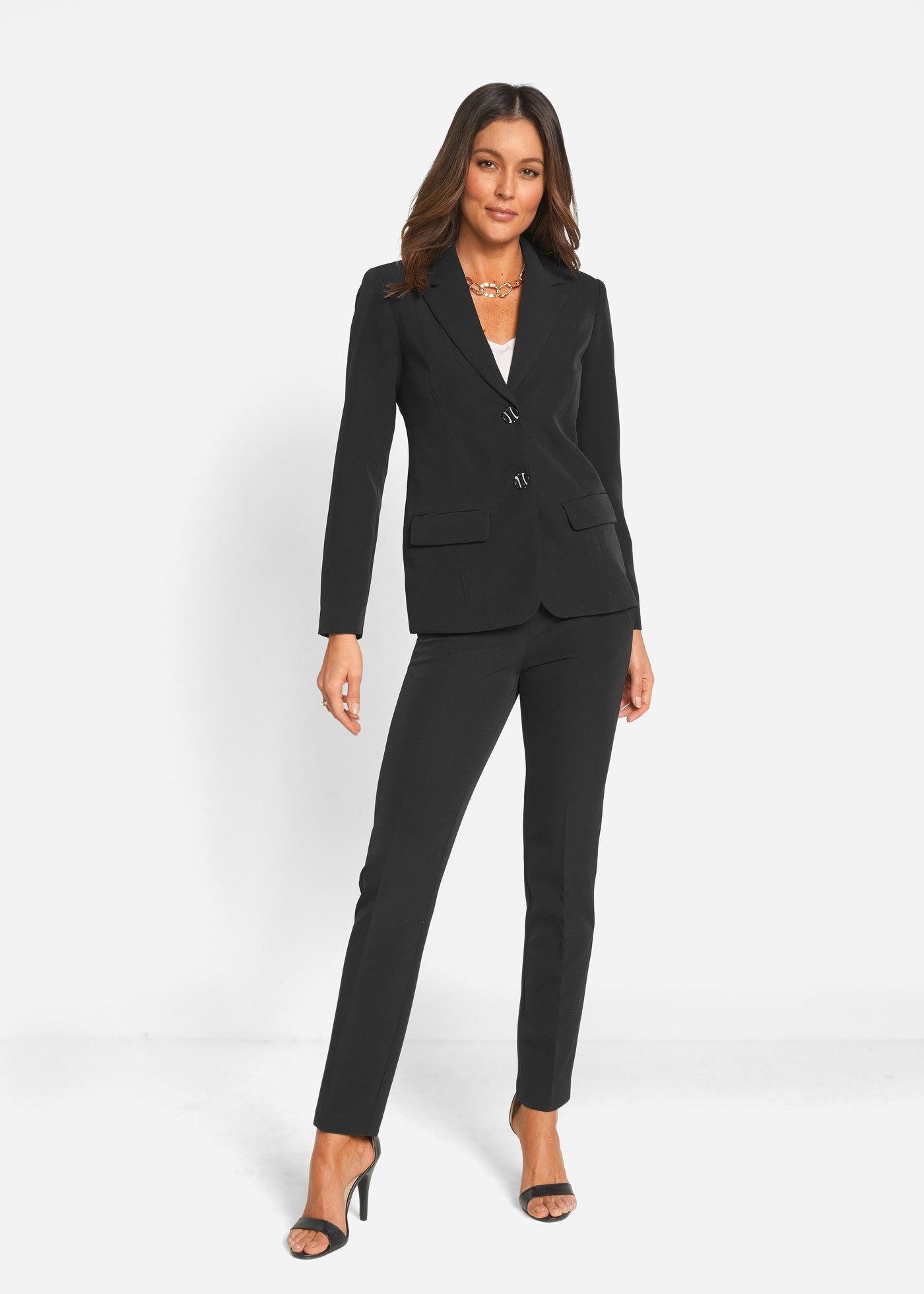 bonprix Hosenanzug (Set, 2-tlg) bestehend aus Blazer und Hose, vollständig günstig online kaufen
