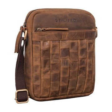 STILORD Handtasche "Luja" Leder Schultertasche Damen Herren klein geflochten