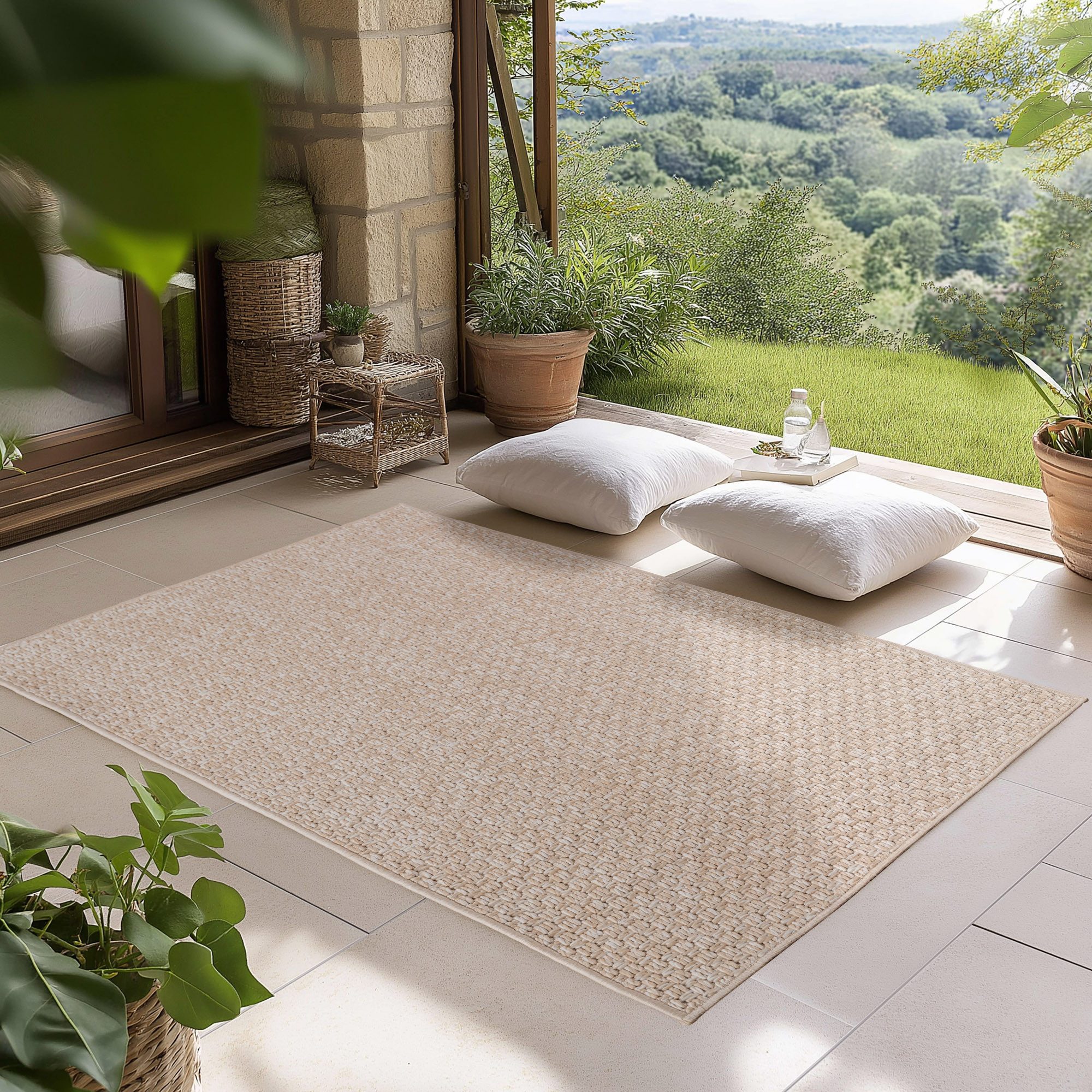 Carpettex Outdoorteppich Boho Design, Läufer, Höhe: 5 mm, Outdoor Teppich W günstig online kaufen