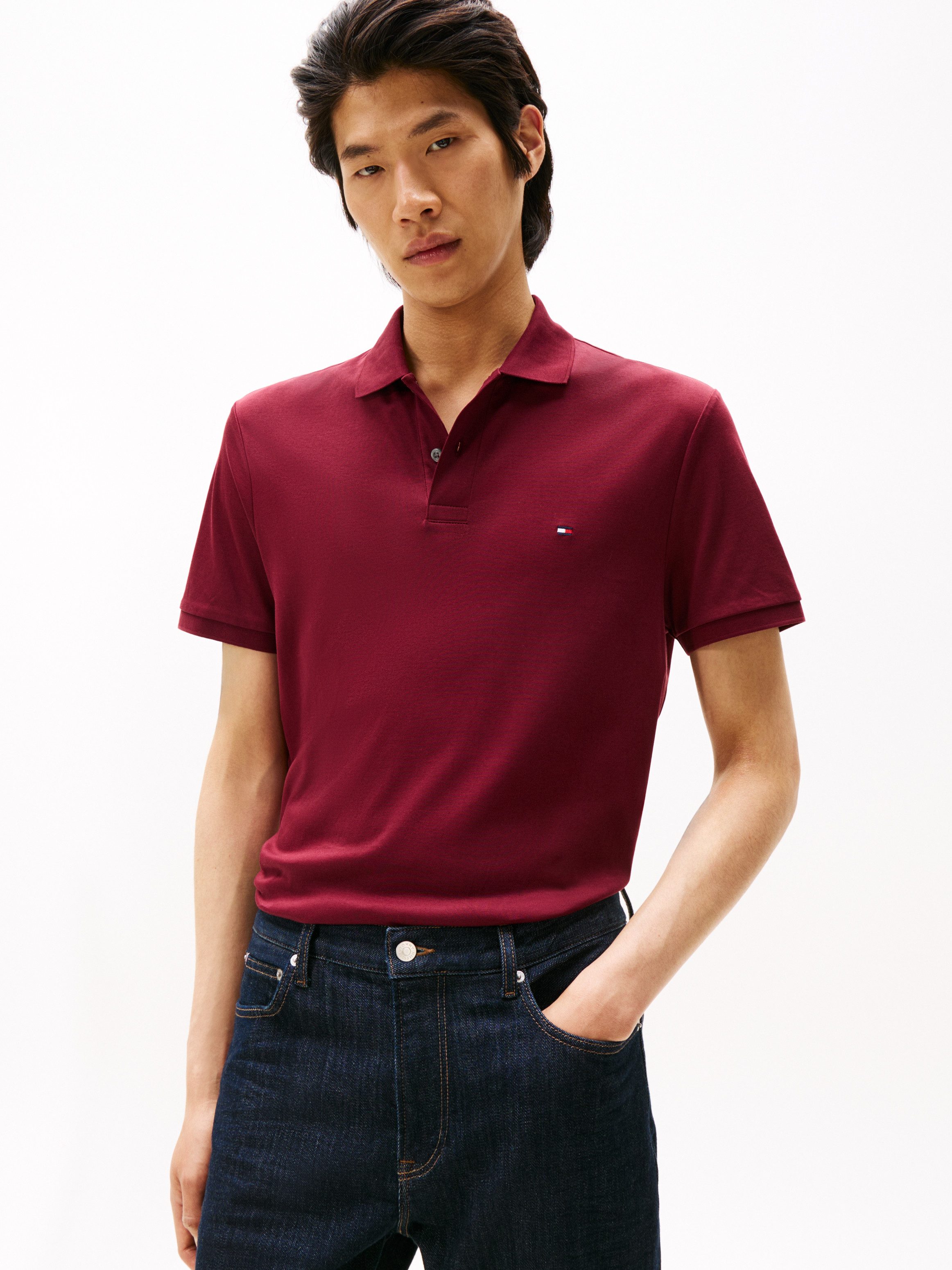 Tommy Hilfiger Poloshirt LIQUID COTTON REG SEASONAL POLO mit Logostickerei günstig online kaufen