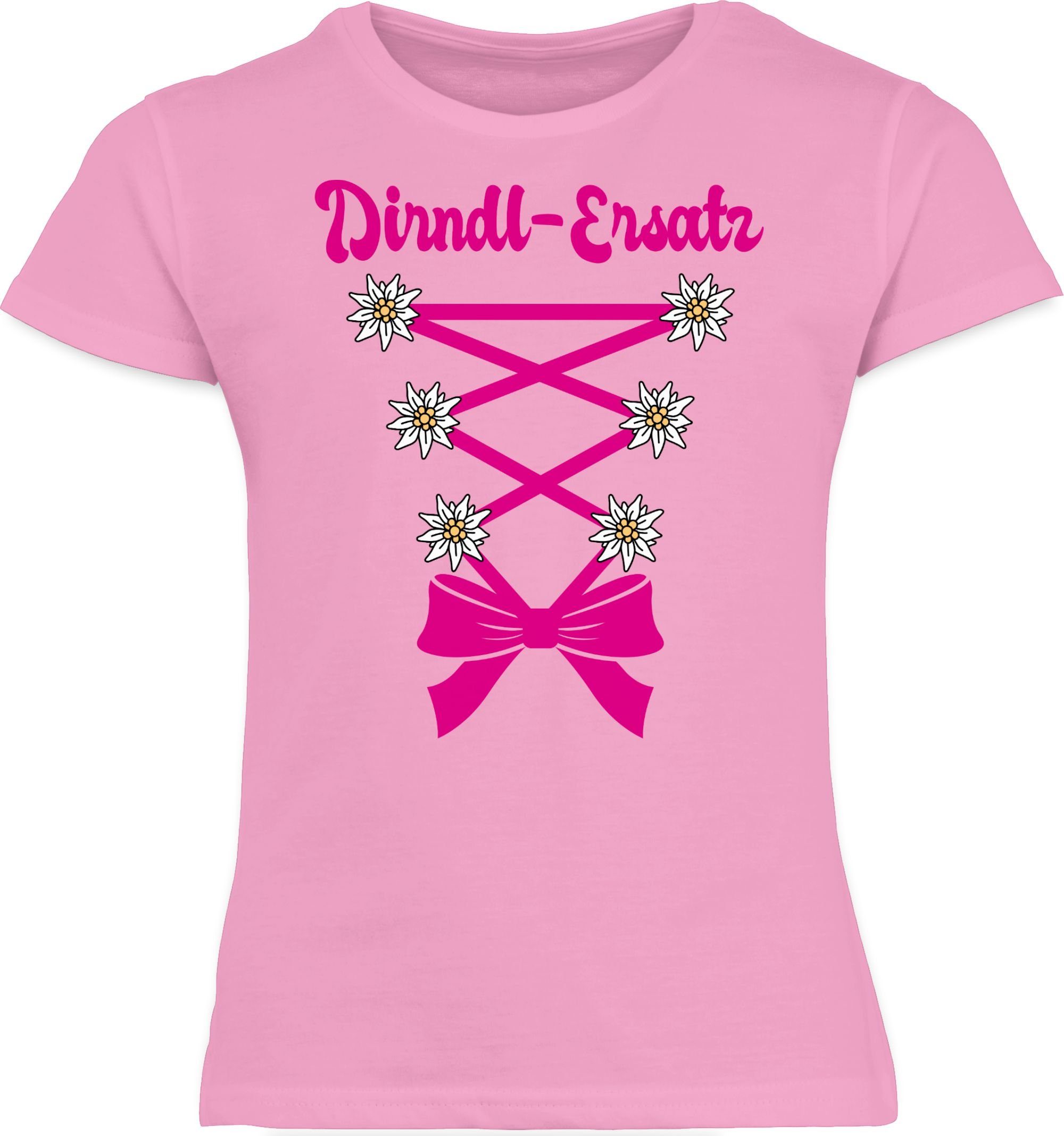 Shirtracer T-Shirt Korsage Outfit Rosa 2 fuchsia Oktoberfest Mode Kinder Dirndl-Ersatz für 