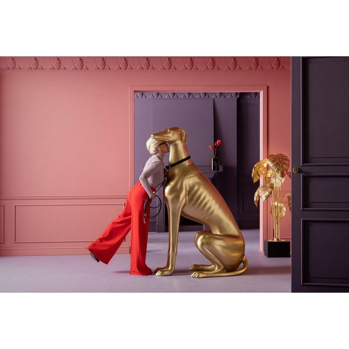 KARE Dekoobjekt Skulptur Greyhound Oskar Gold 180cm OR8289