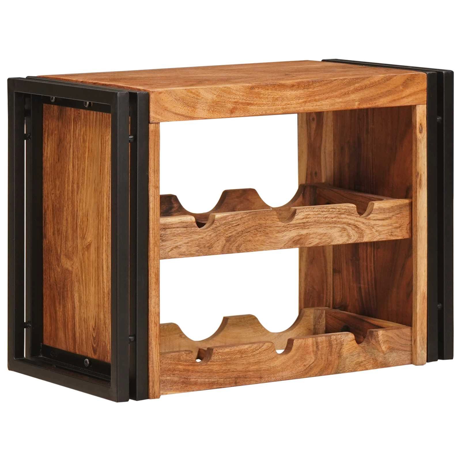 vidaXL Weinregal Weinregal Braun 60 x 45 x 33 cm Massivholz, 1-tlg.