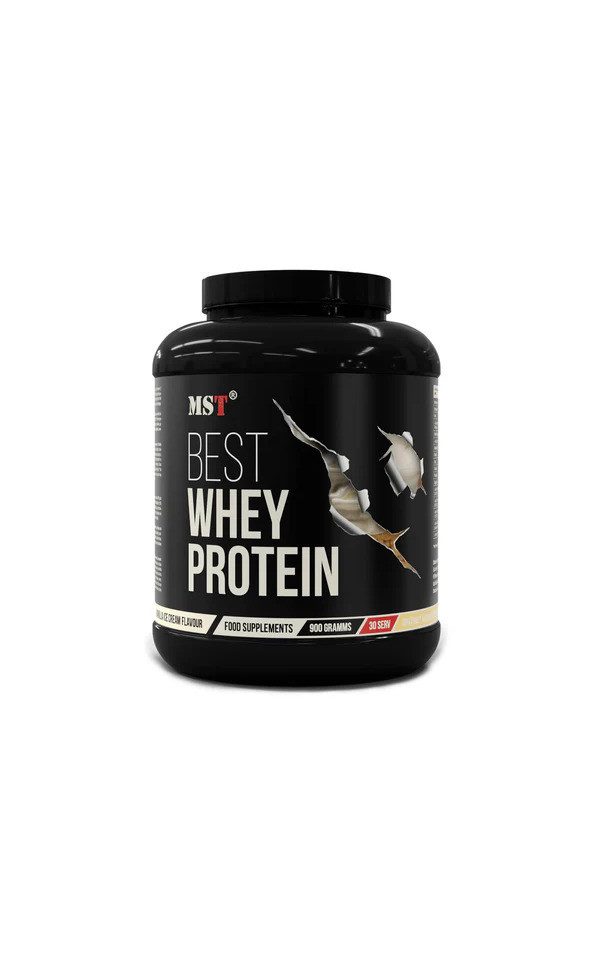 MST Nutrition Best Whey Protein + Enzyme 900g - Vanilla Ice Cream Pulver, 900 g, Pulver